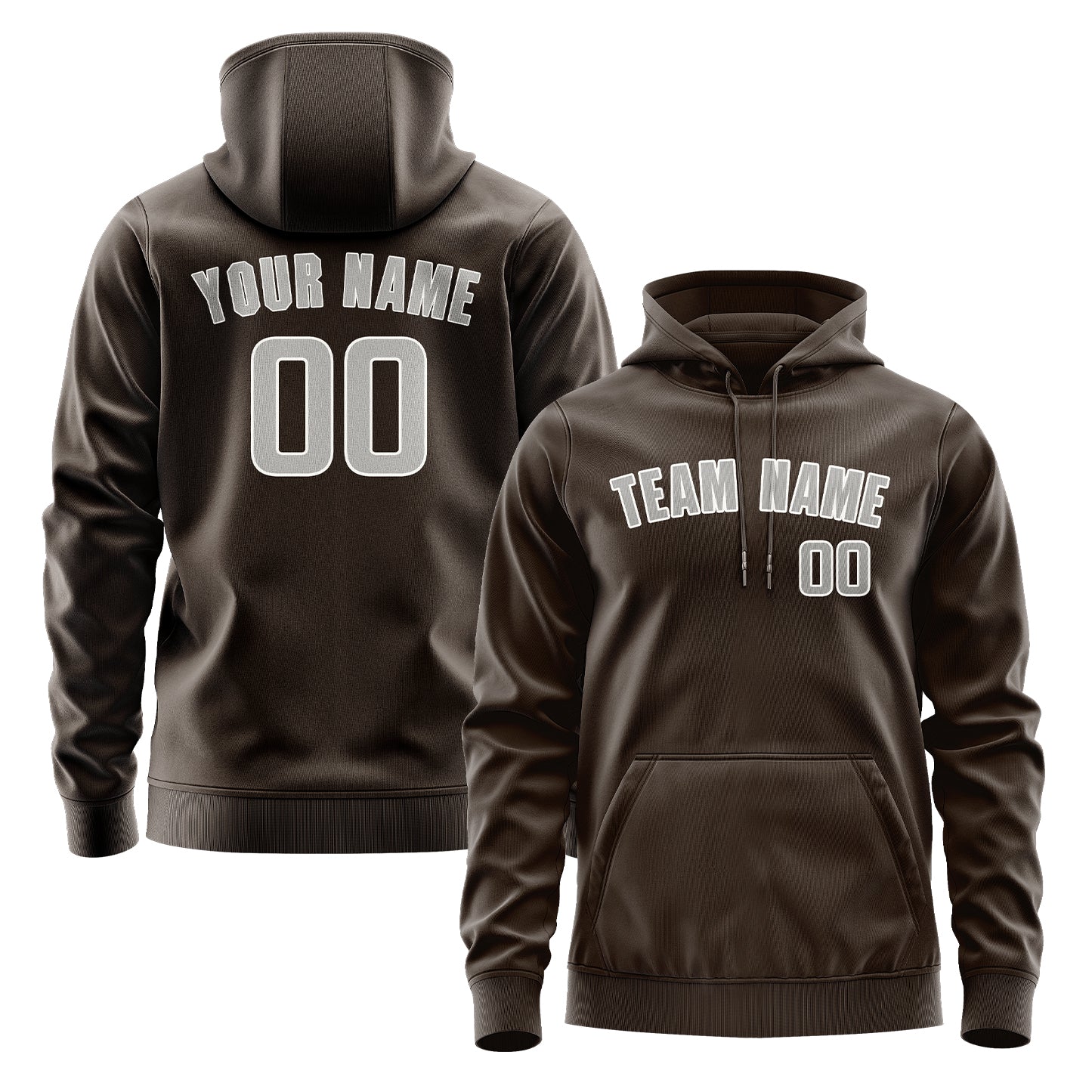 Maßgeschneidertes Braun Grau Hoodie