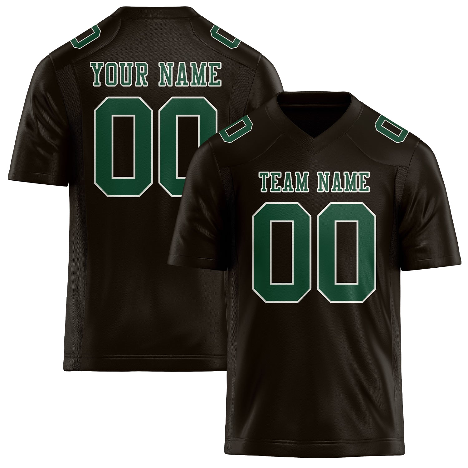 Maßgeschneidertes Professionelles Braun Moosgrün Rugbytrikot