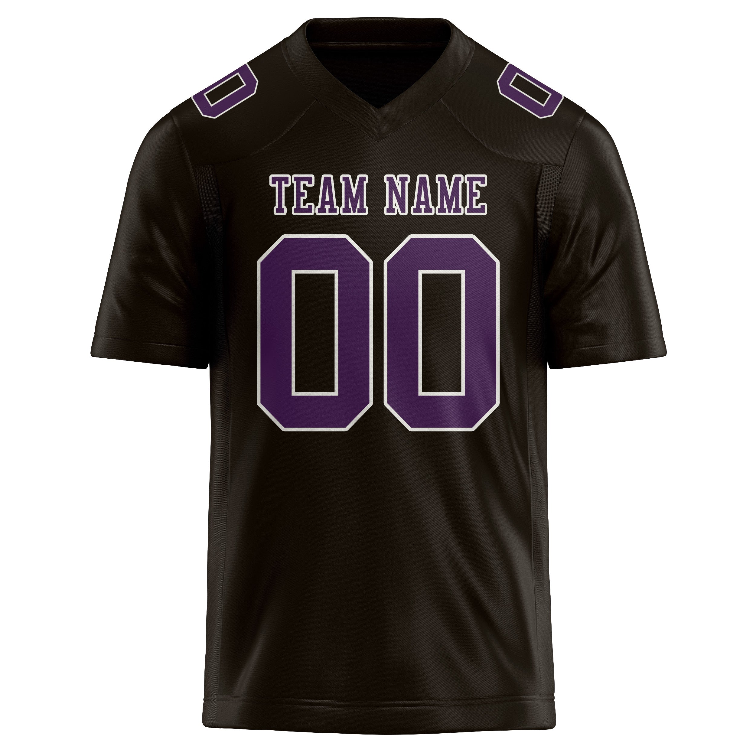 Maßgeschneidertes Professionelles Braun Lila Rugbytrikot