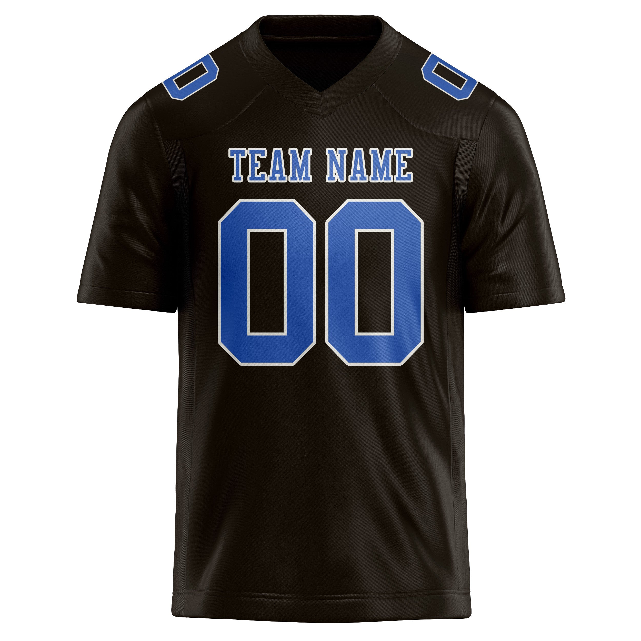 Maßgeschneidertes Professionelles Braun Himmelblau Rugbytrikot