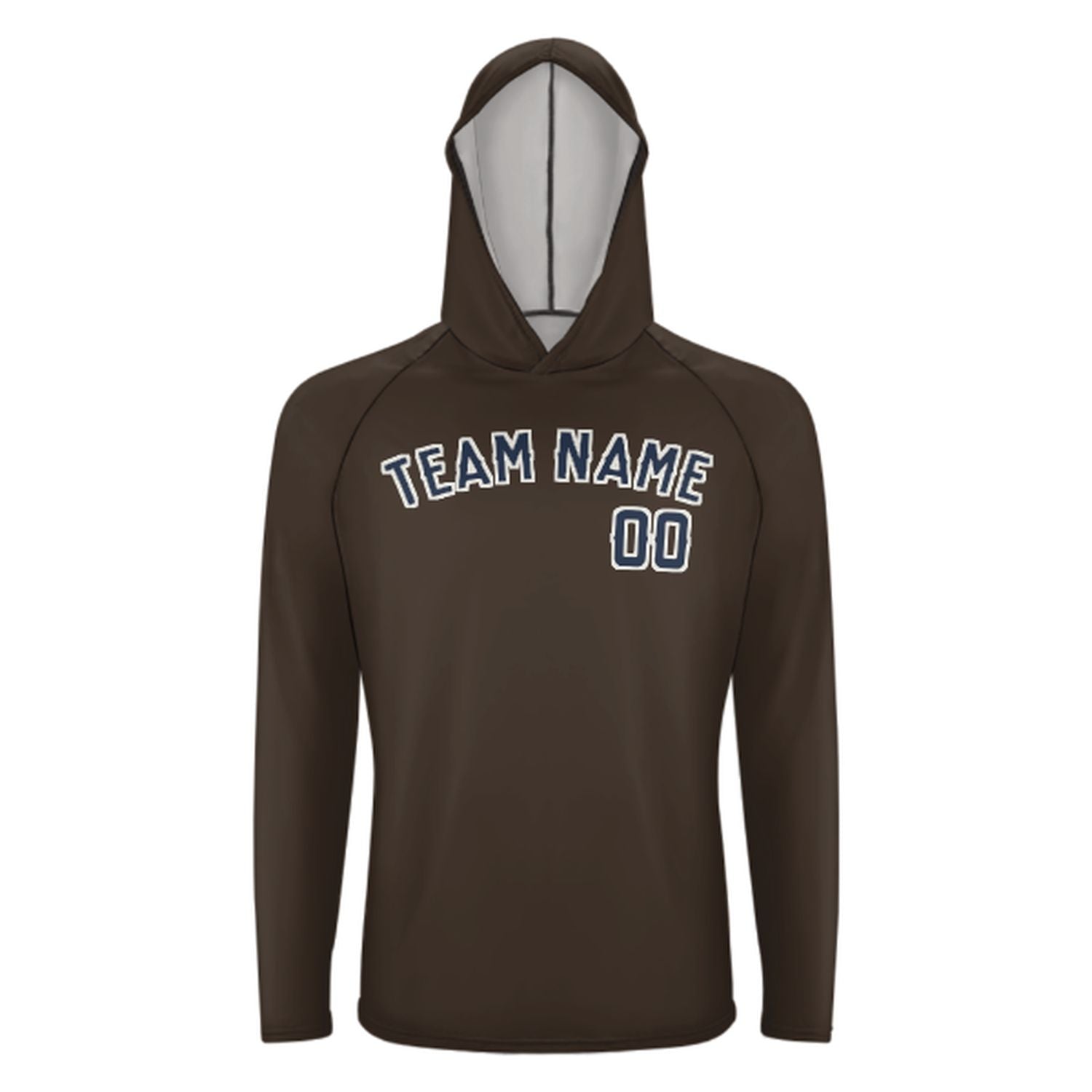 Maßgeschneidertes Braun Marineblau UV-Hoodie