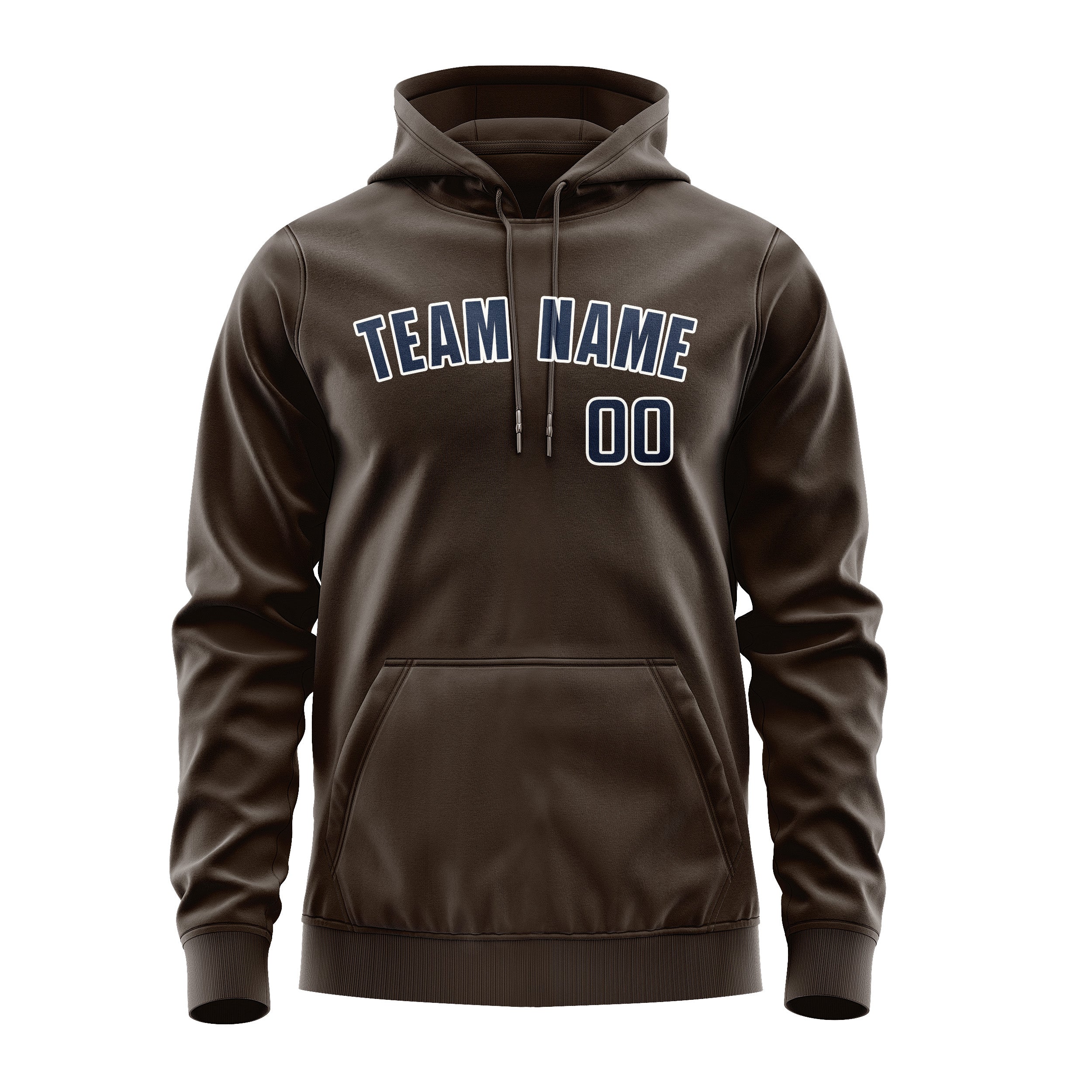 Maßgeschneidertes Braun Marineblau Hoodie