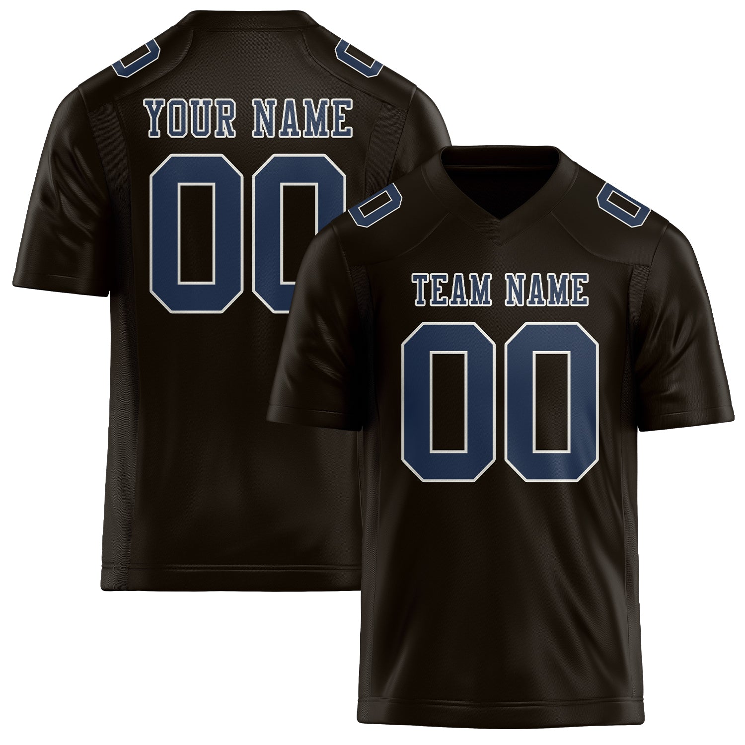 Maßgeschneidertes Professionelles Braun Marineblau Rugbytrikot