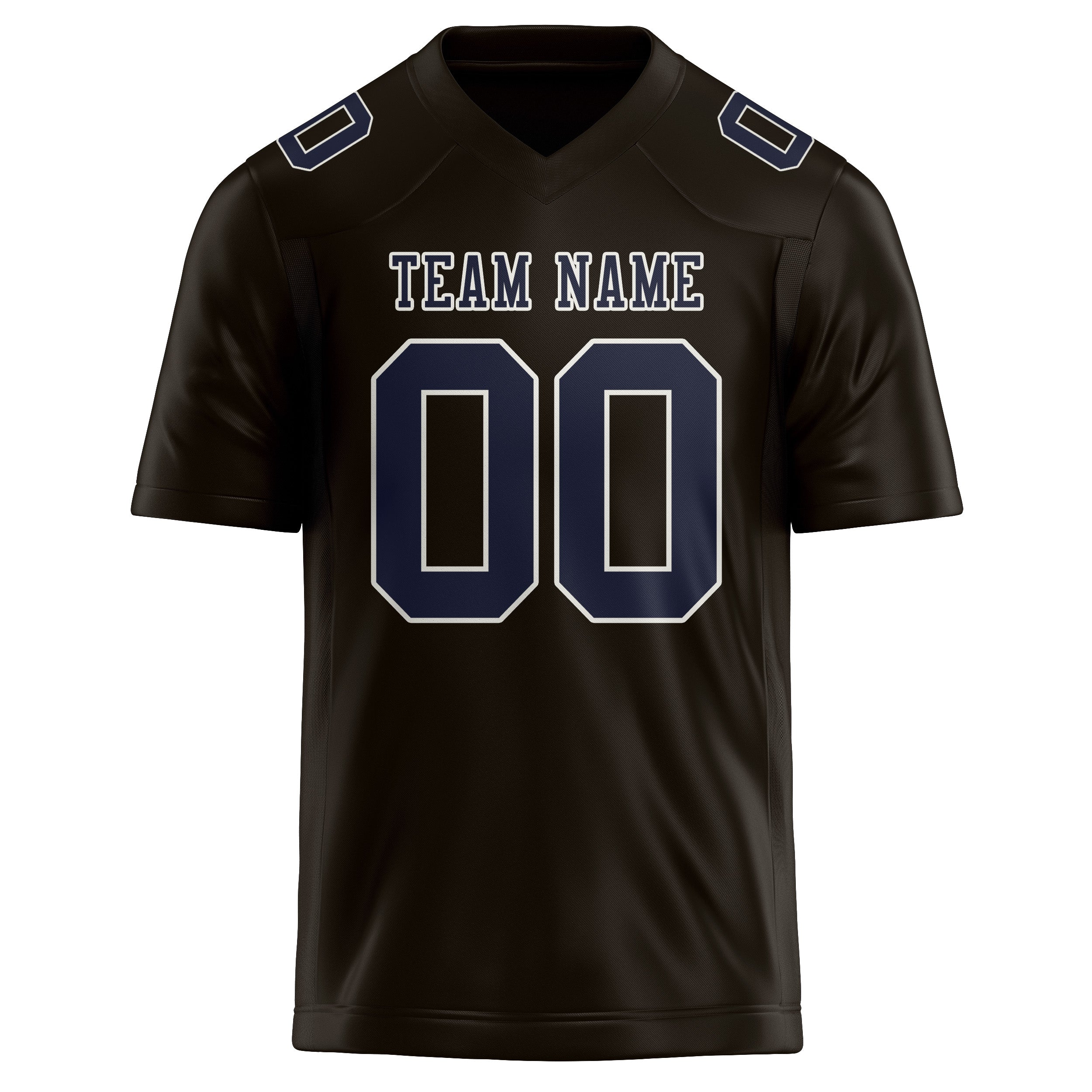 Maßgeschneidertes Professionelles Braun Stahlblau Rugbytrikot