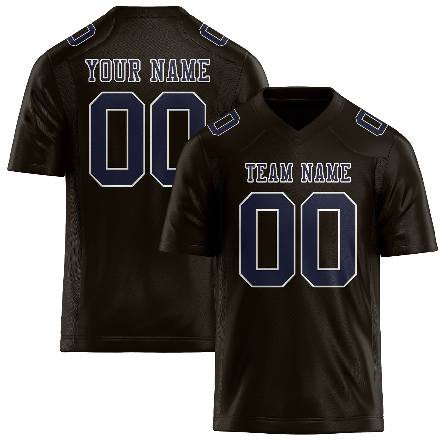 Maßgeschneidertes Professionelles Braun Stahlblau Rugbytrikot