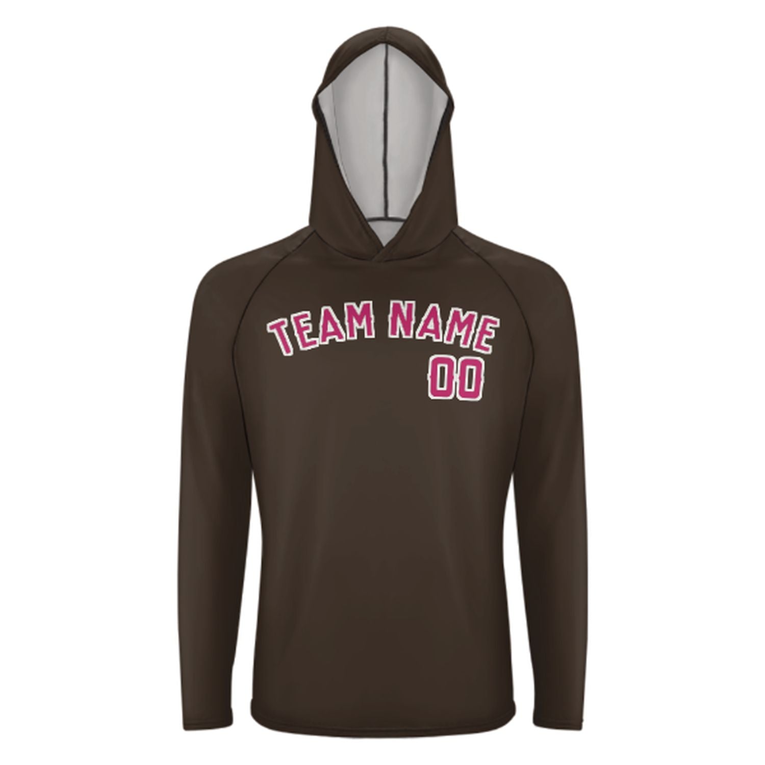Maßgeschneidertes Braun Rosarot UV-Hoodie