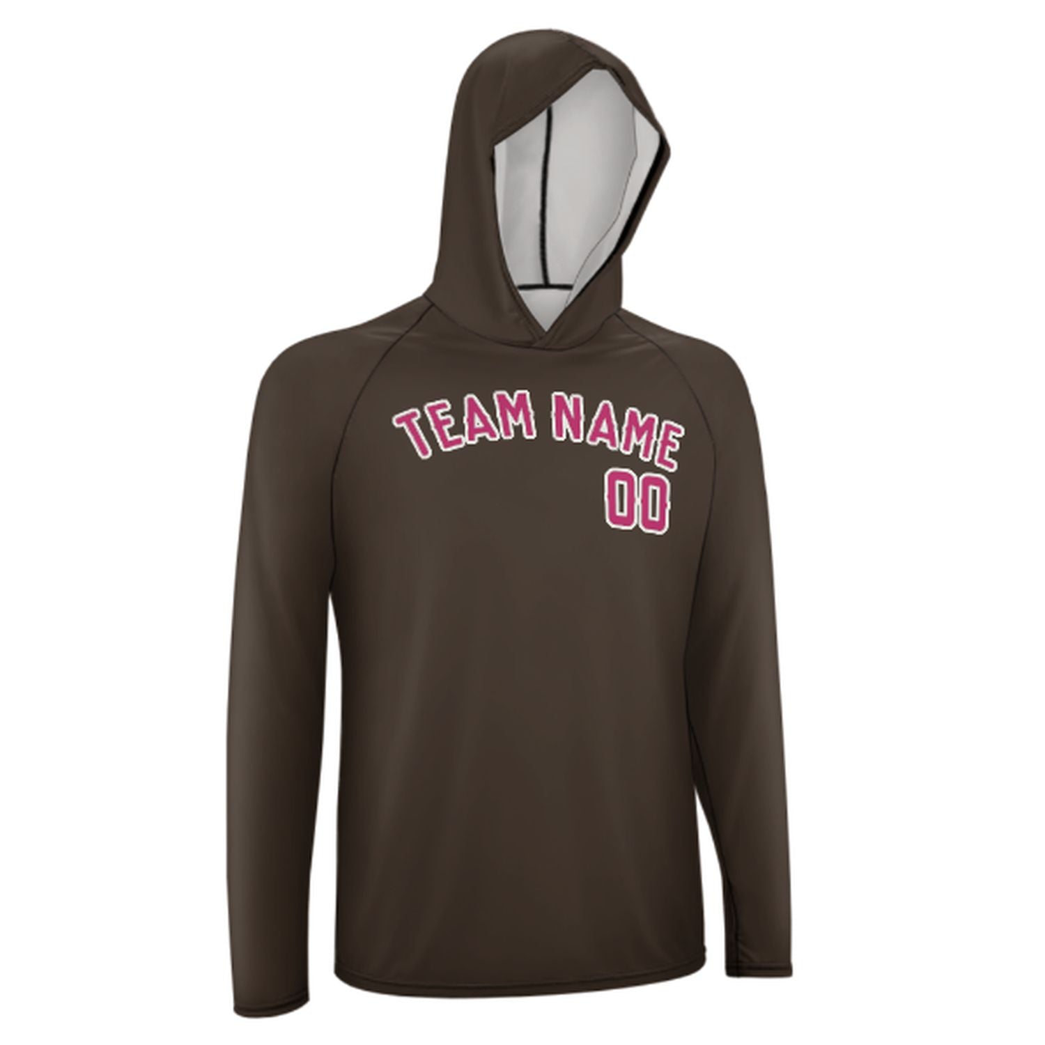 Maßgeschneidertes Braun Rosarot UV-Hoodie