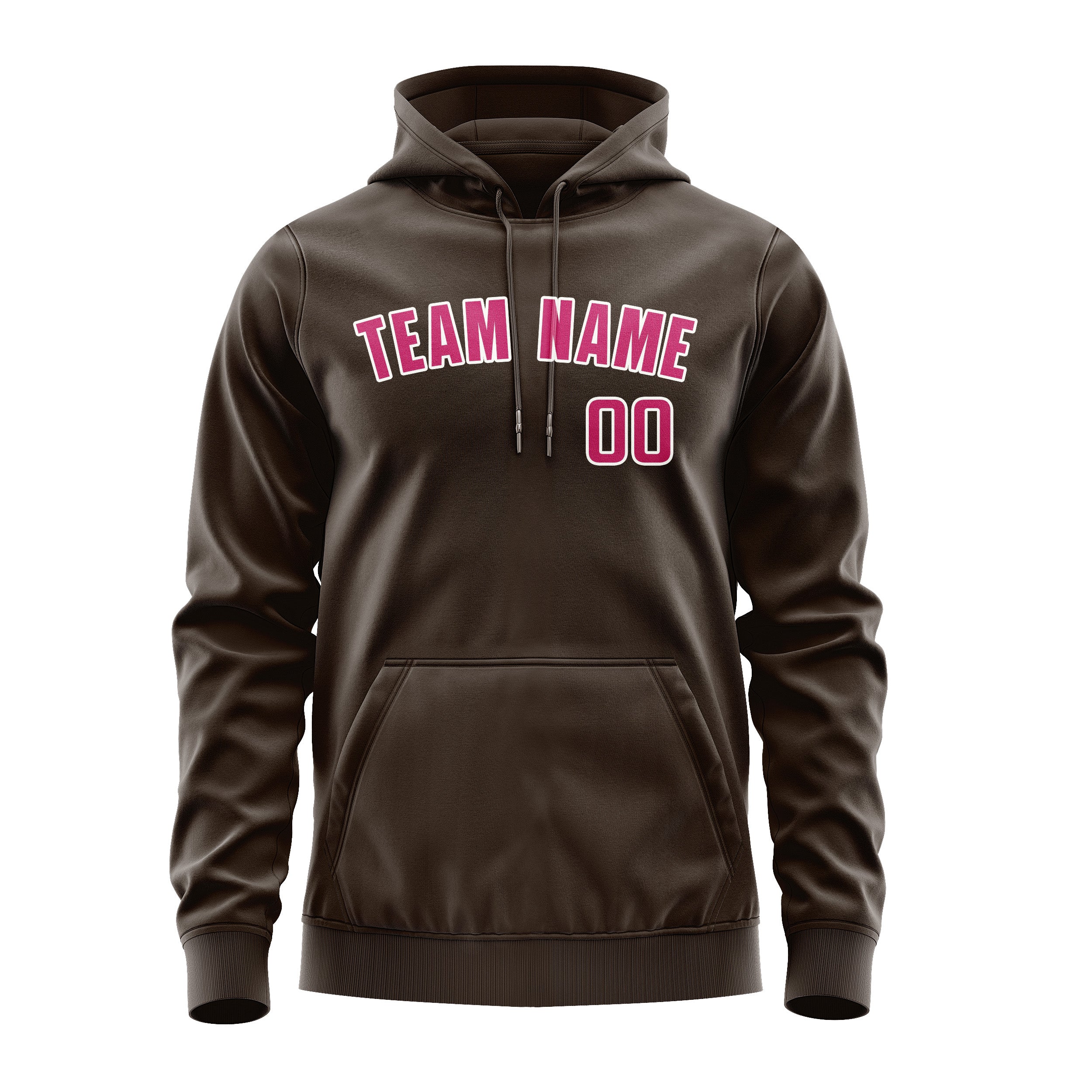 Maßgeschneidertes Braun Rosarot Hoodie