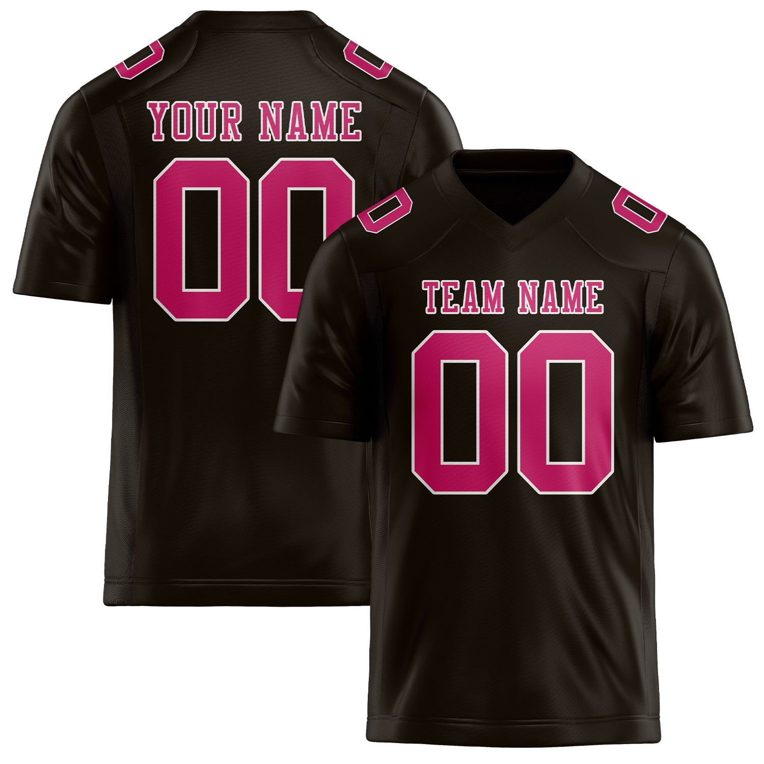 Maßgeschneidertes Professionelles Braun Rosarot Rugbytrikot