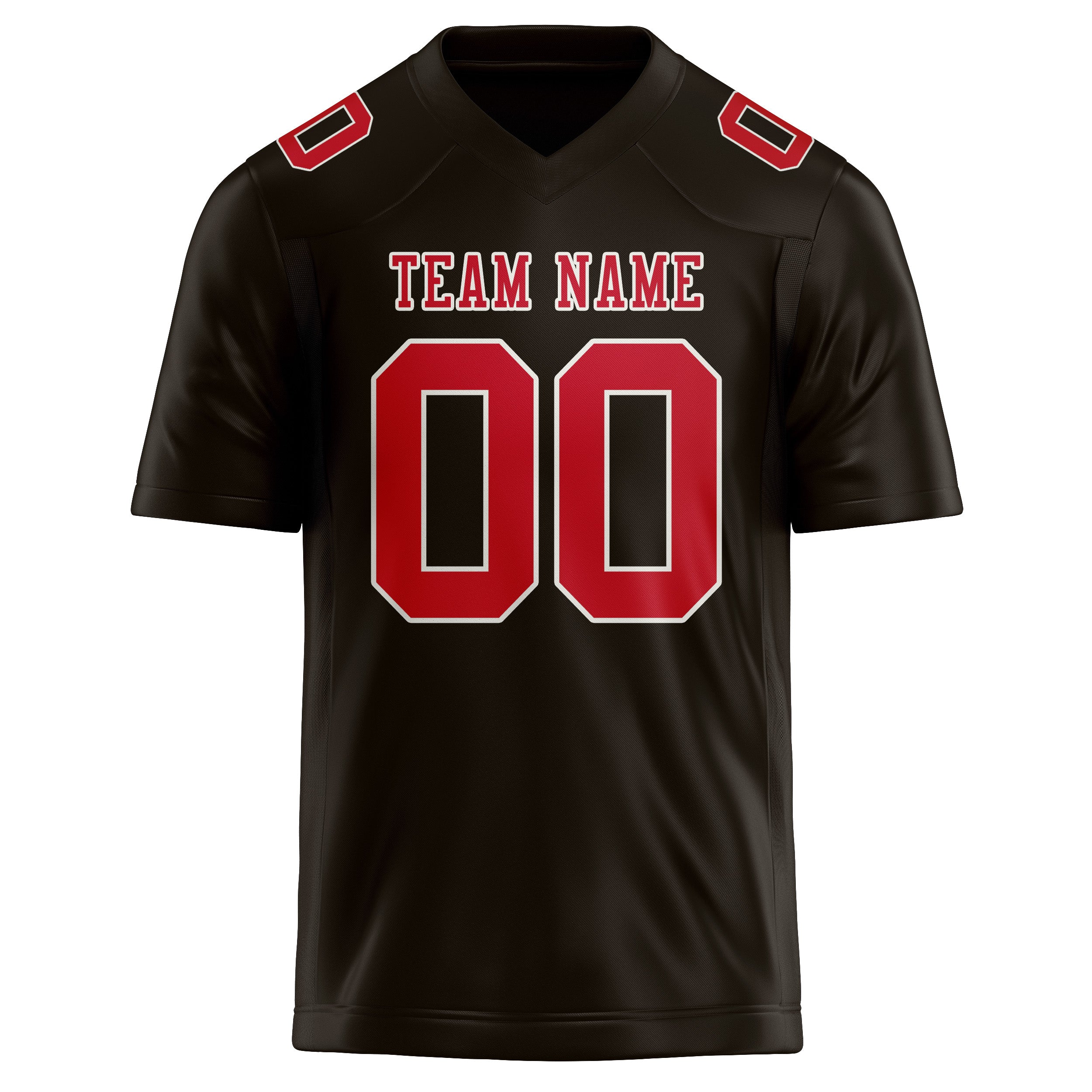 Maßgeschneidertes Professionelles Braun Rot Rugbytrikot