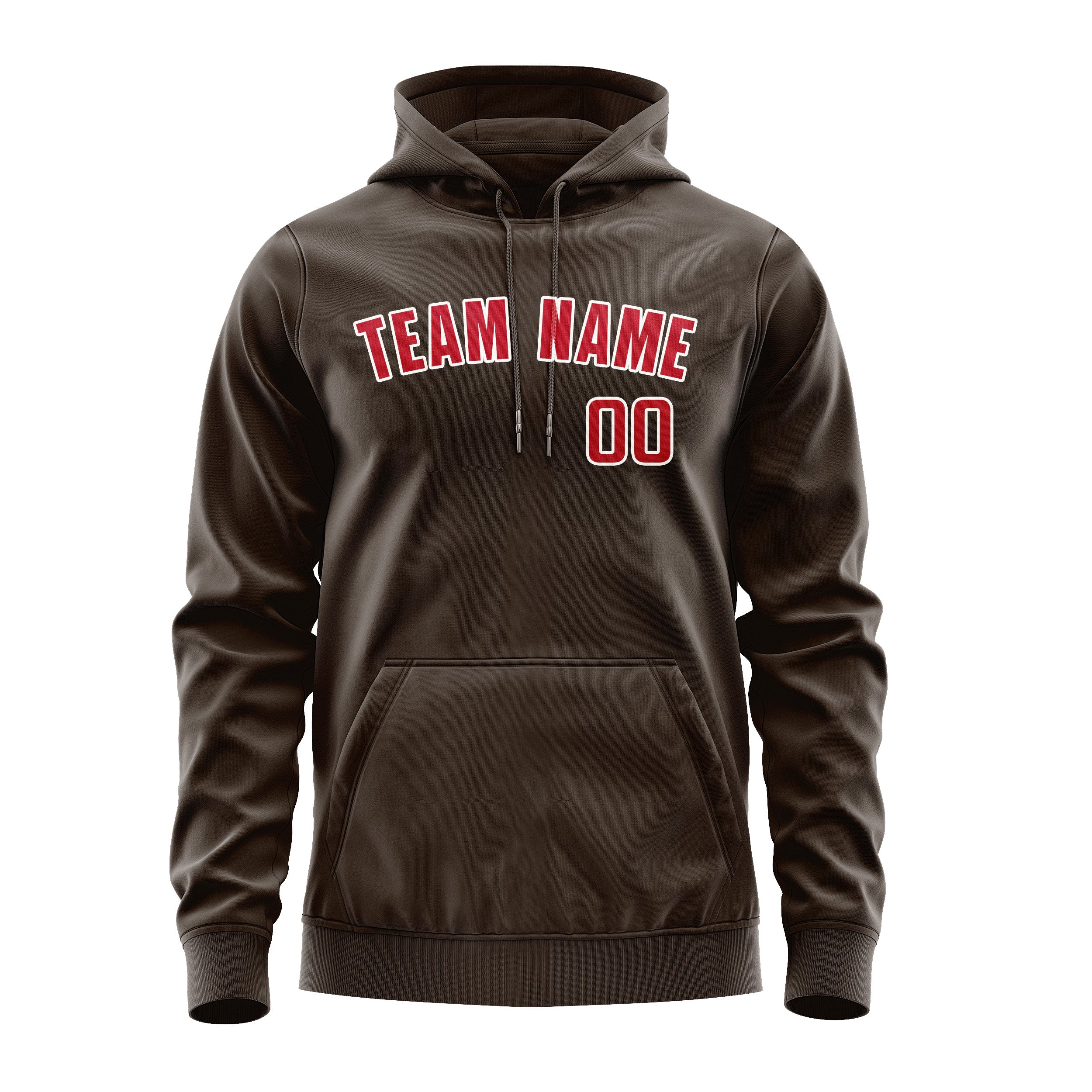 Maßgeschneidertes Braun Rot Hoodie