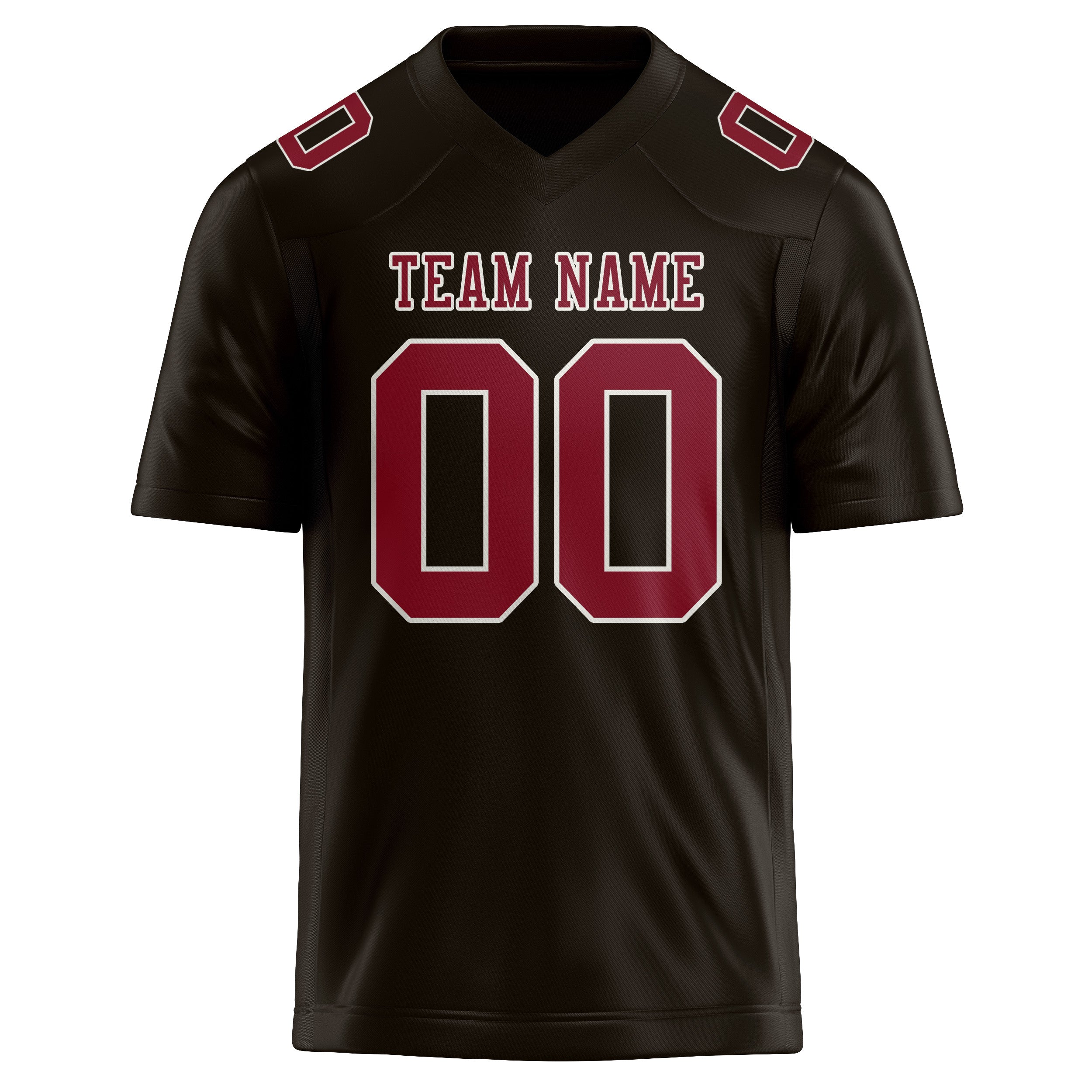 Maßgeschneidertes Professionelles Braun Karmesinrot Rugbytrikot