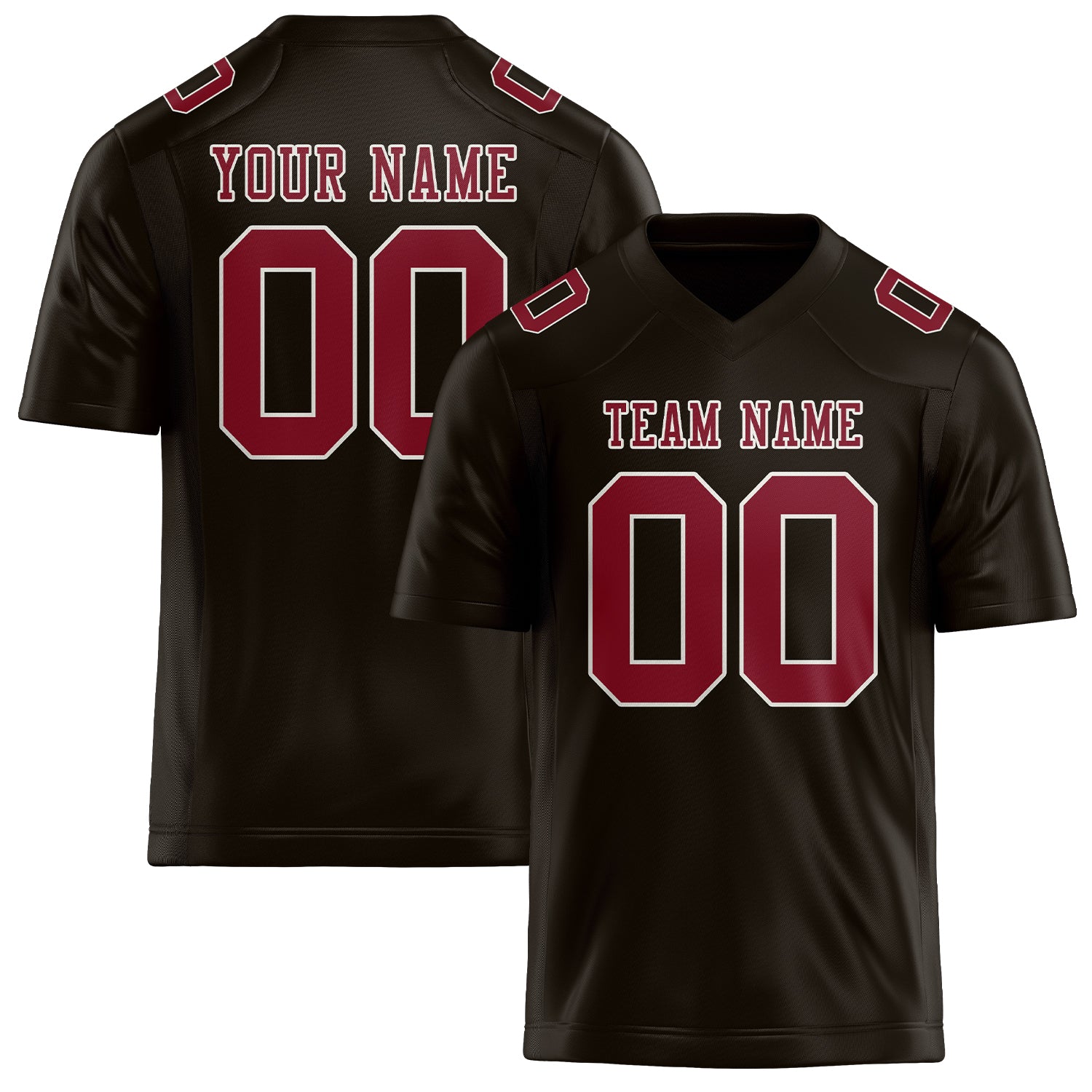 Maßgeschneidertes Professionelles Braun Karmesinrot Rugbytrikot