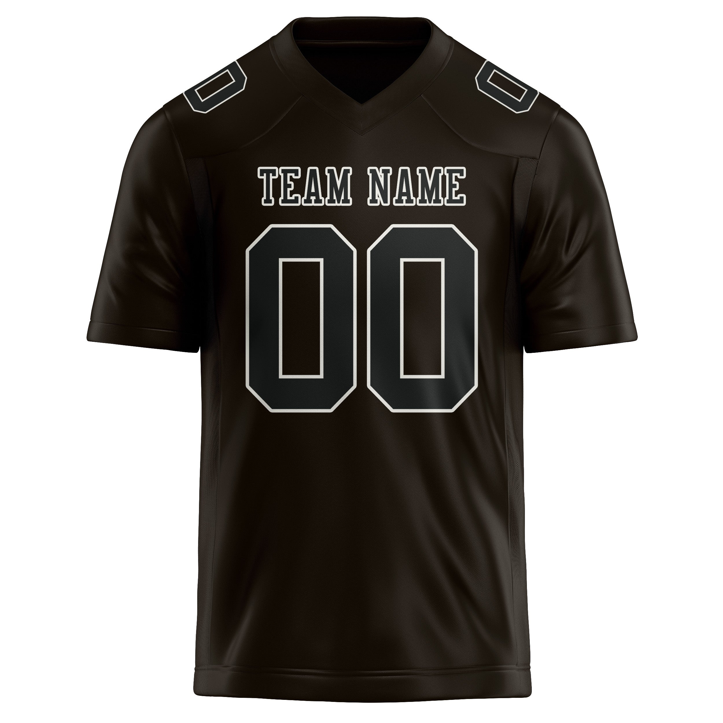 Maßgeschneidertes Professionelles Braun Schwarz Rugbytrikot