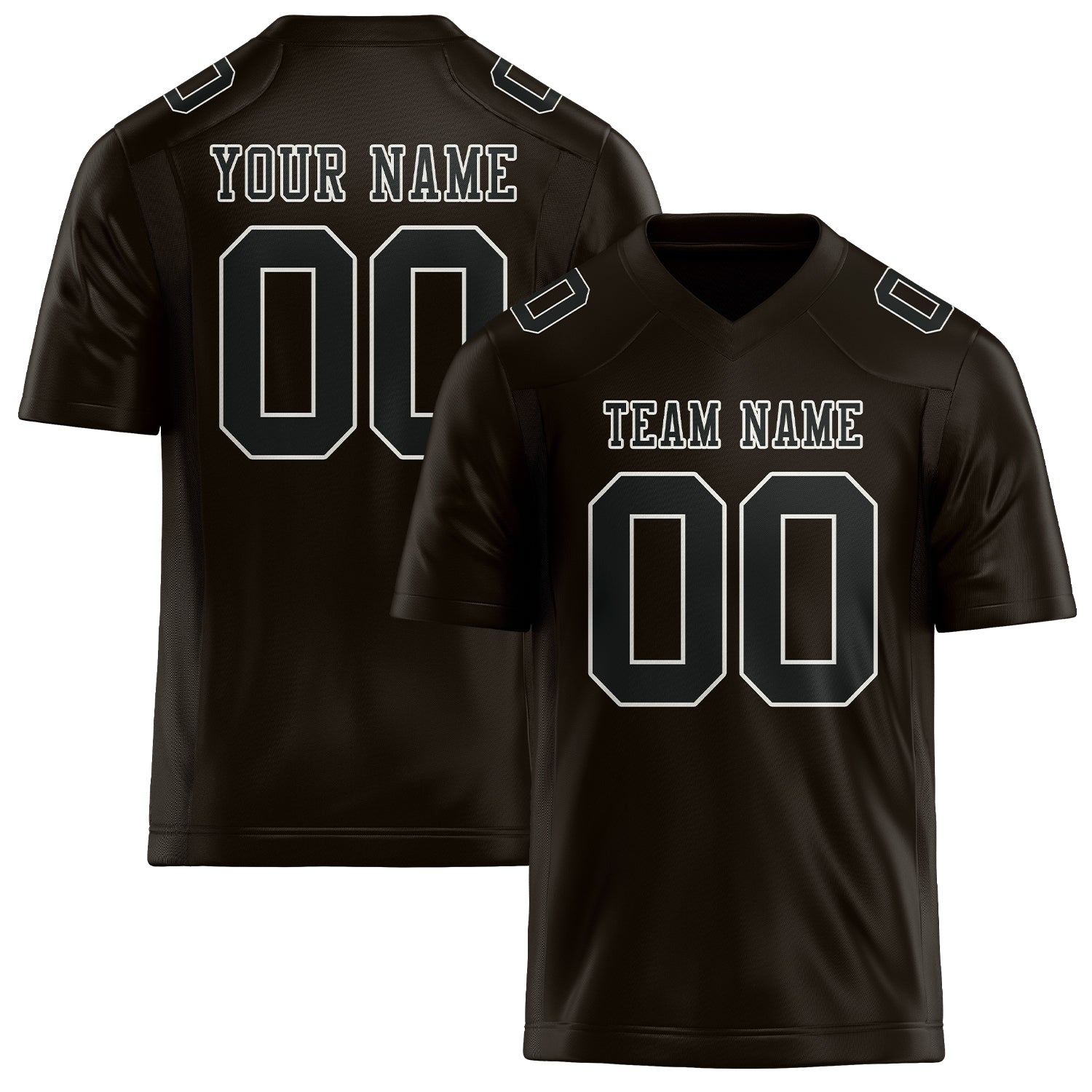 Maßgeschneidertes Professionelles Braun Schwarz Rugbytrikot