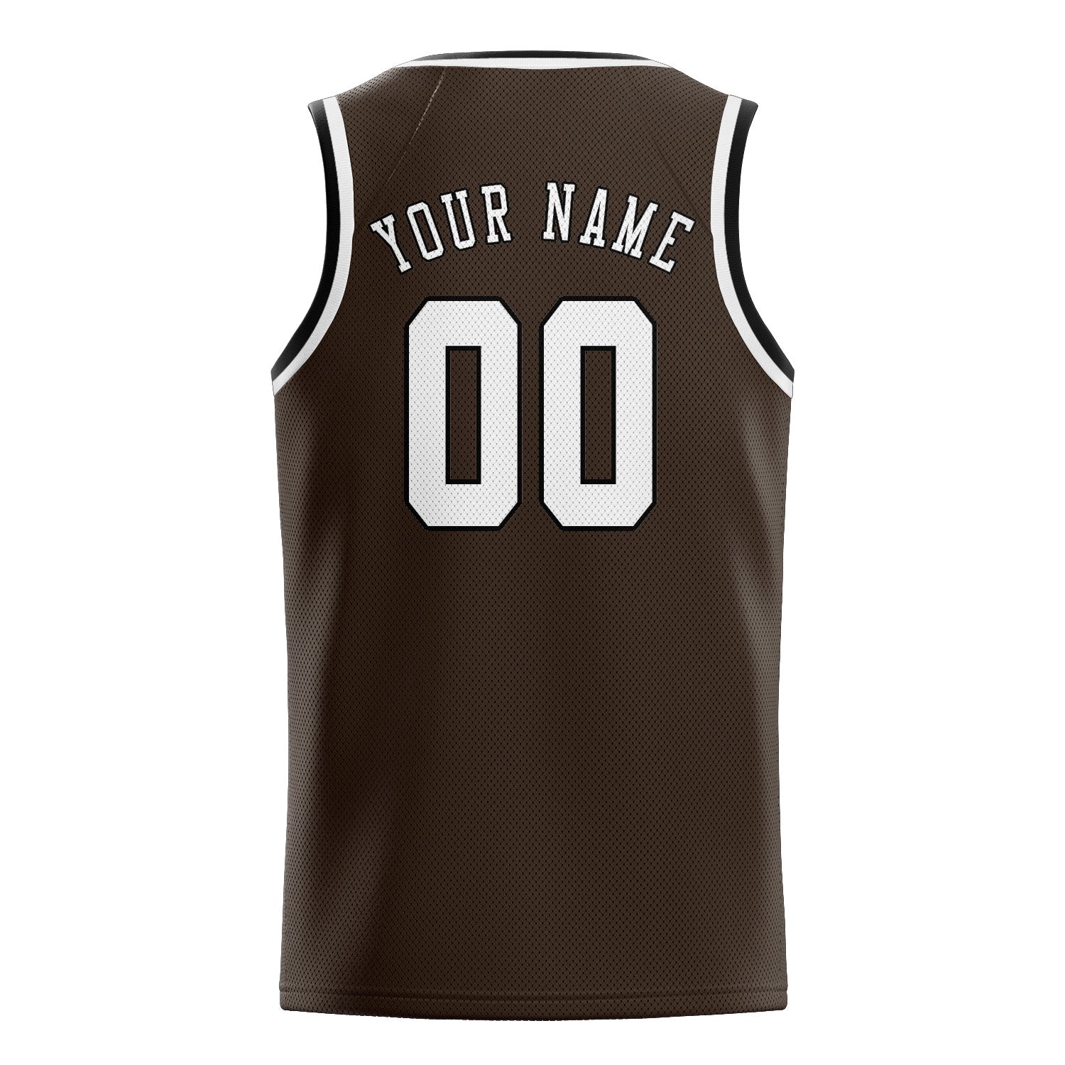 Benutzerdefiniertes Professionelles Braun Weiß Basketballtrikot