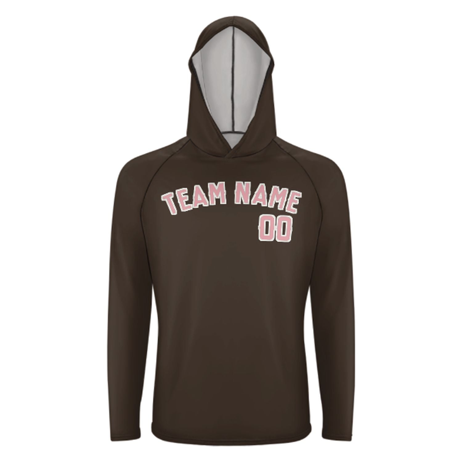 Maßgeschneidertes Braun Rosa UV-Hoodie