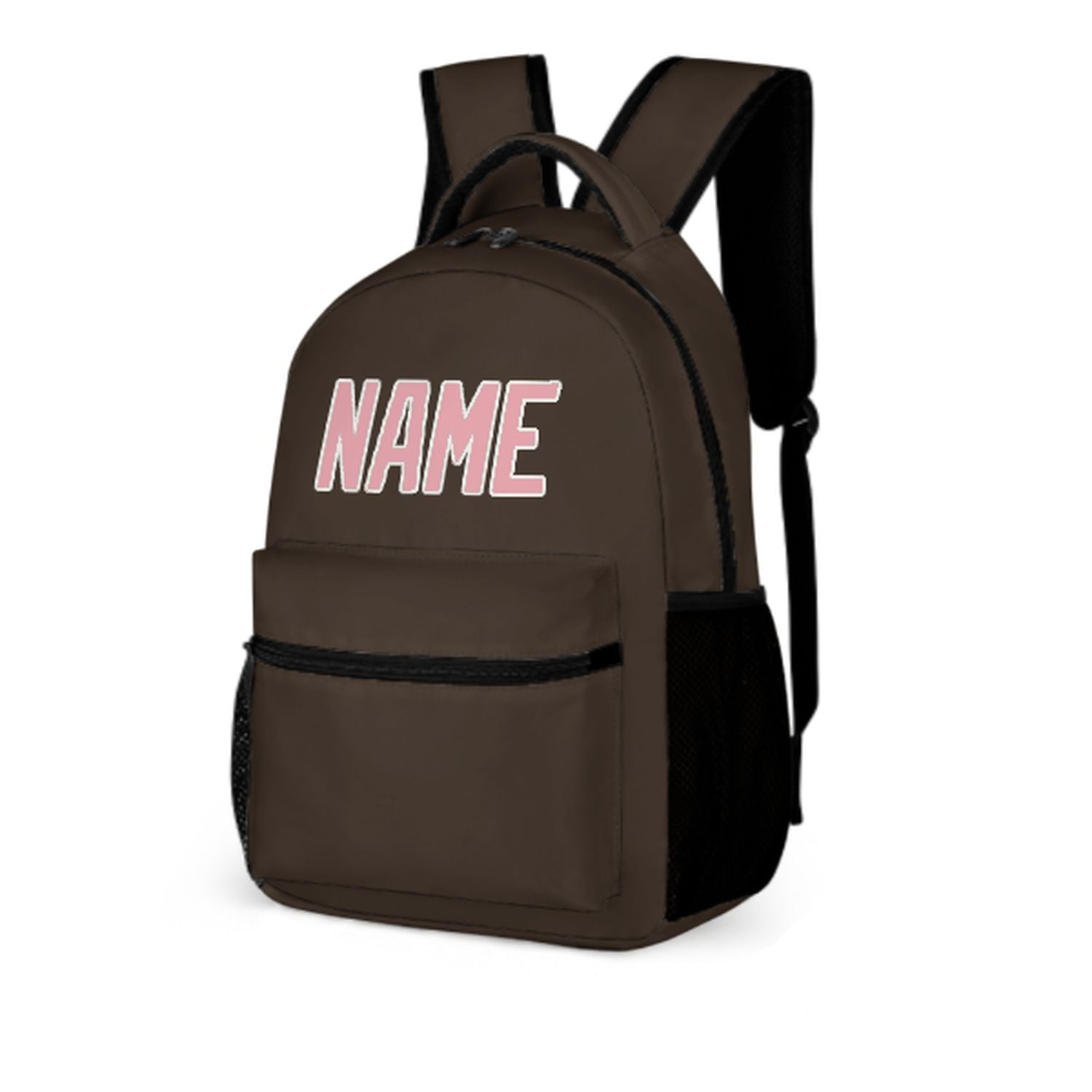 Maßgeschneidertes Braun Rosa Kinderrucksack