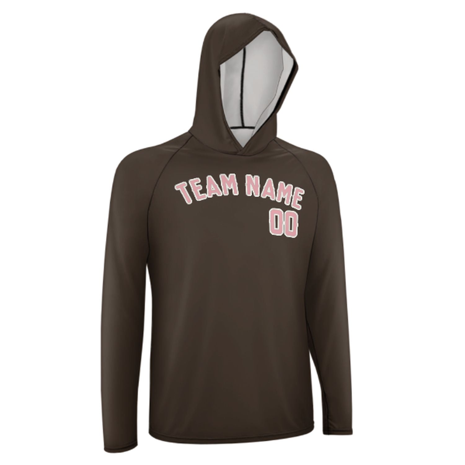 Maßgeschneidertes Braun Rosa UV-Hoodie