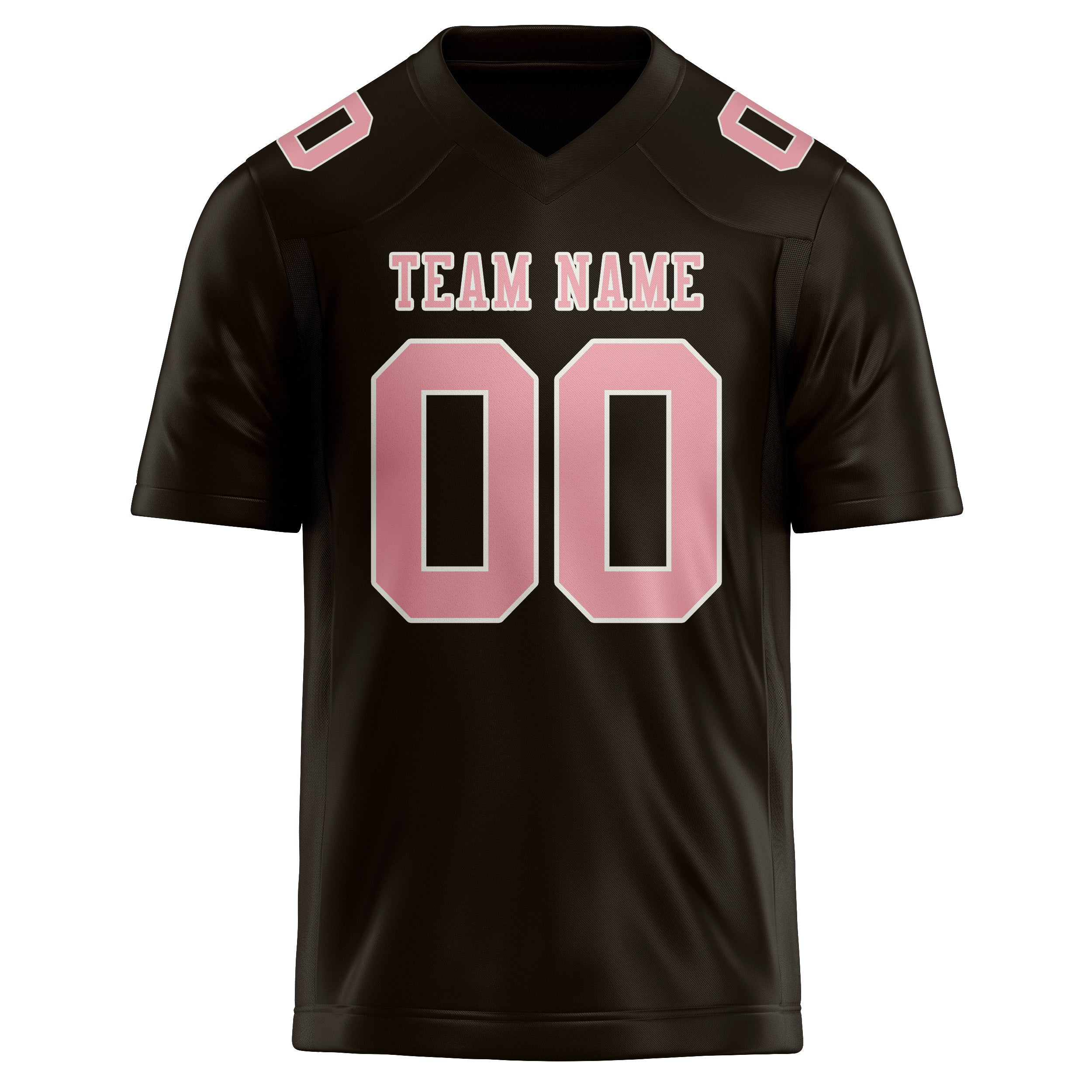 Maßgeschneidertes Professionelles Braun Rosa Rugbytrikot
