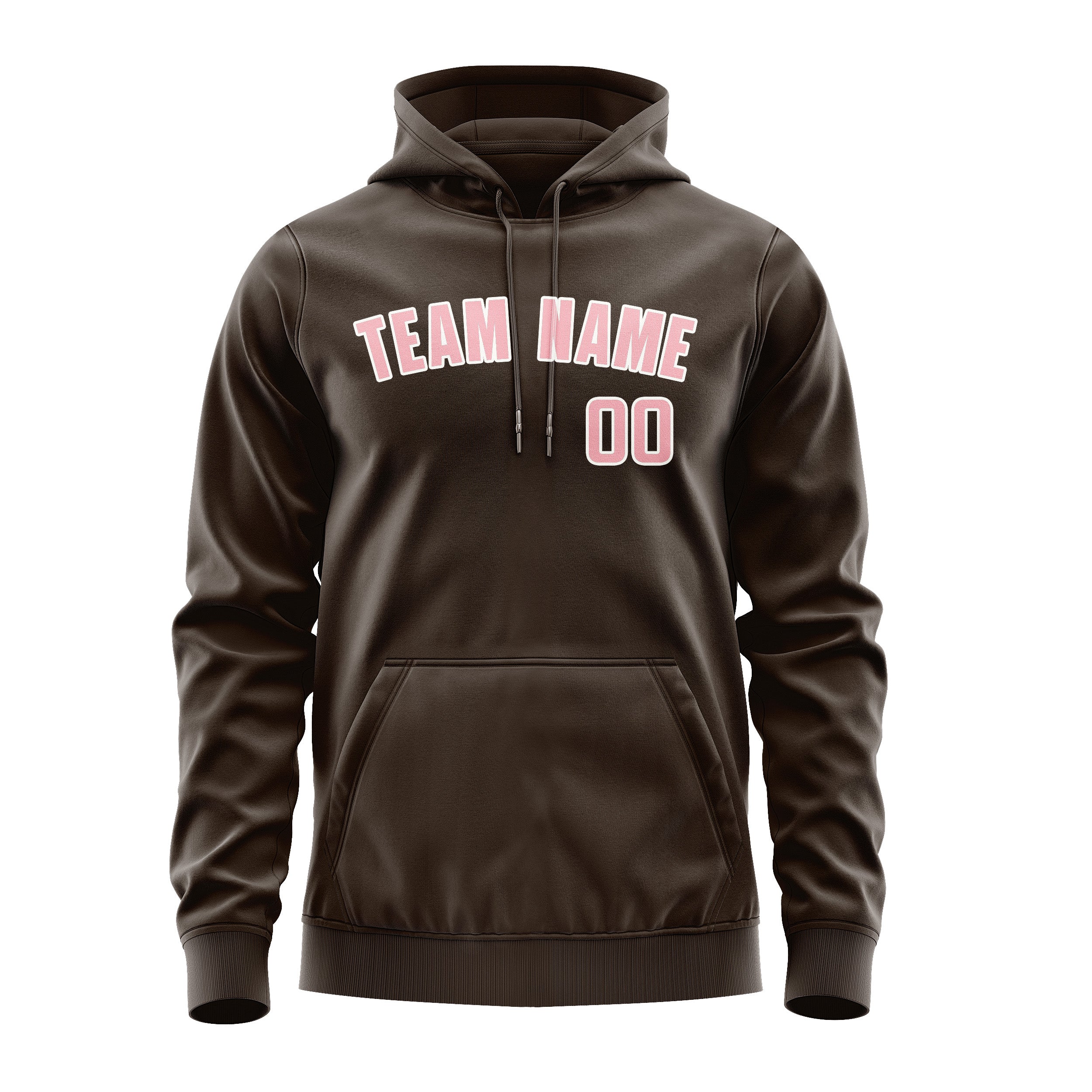 Maßgeschneidertes Braun Rosa Hoodie