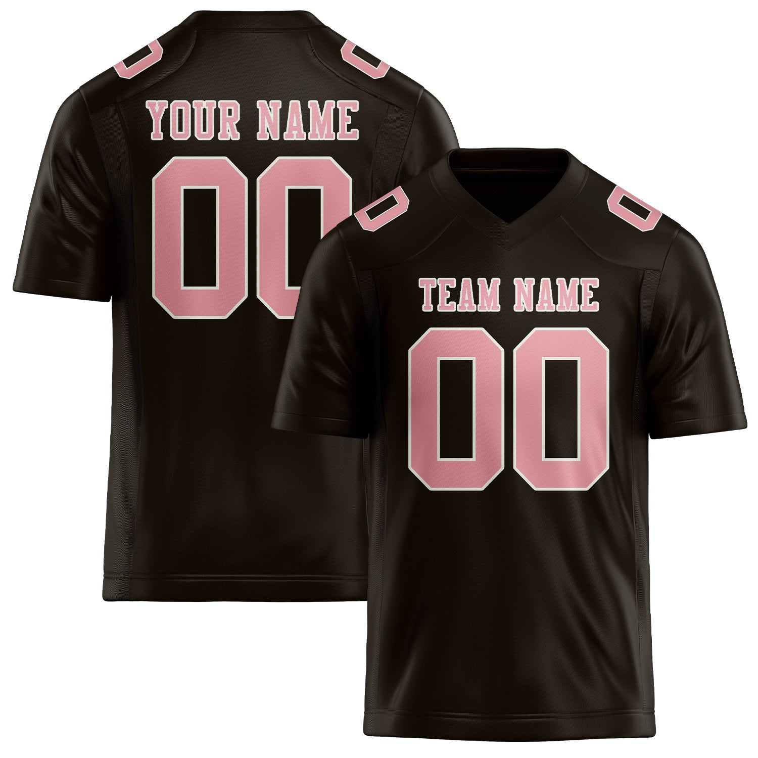 Maßgeschneidertes Professionelles Braun Rosa Rugbytrikot