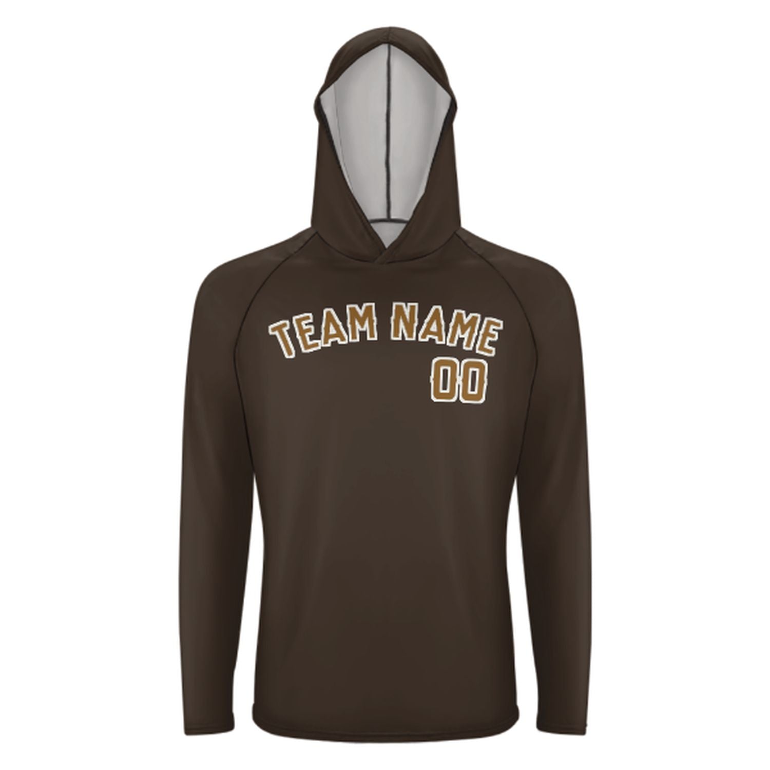 Maßgeschneidertes Braun Khaki UV-Hoodie