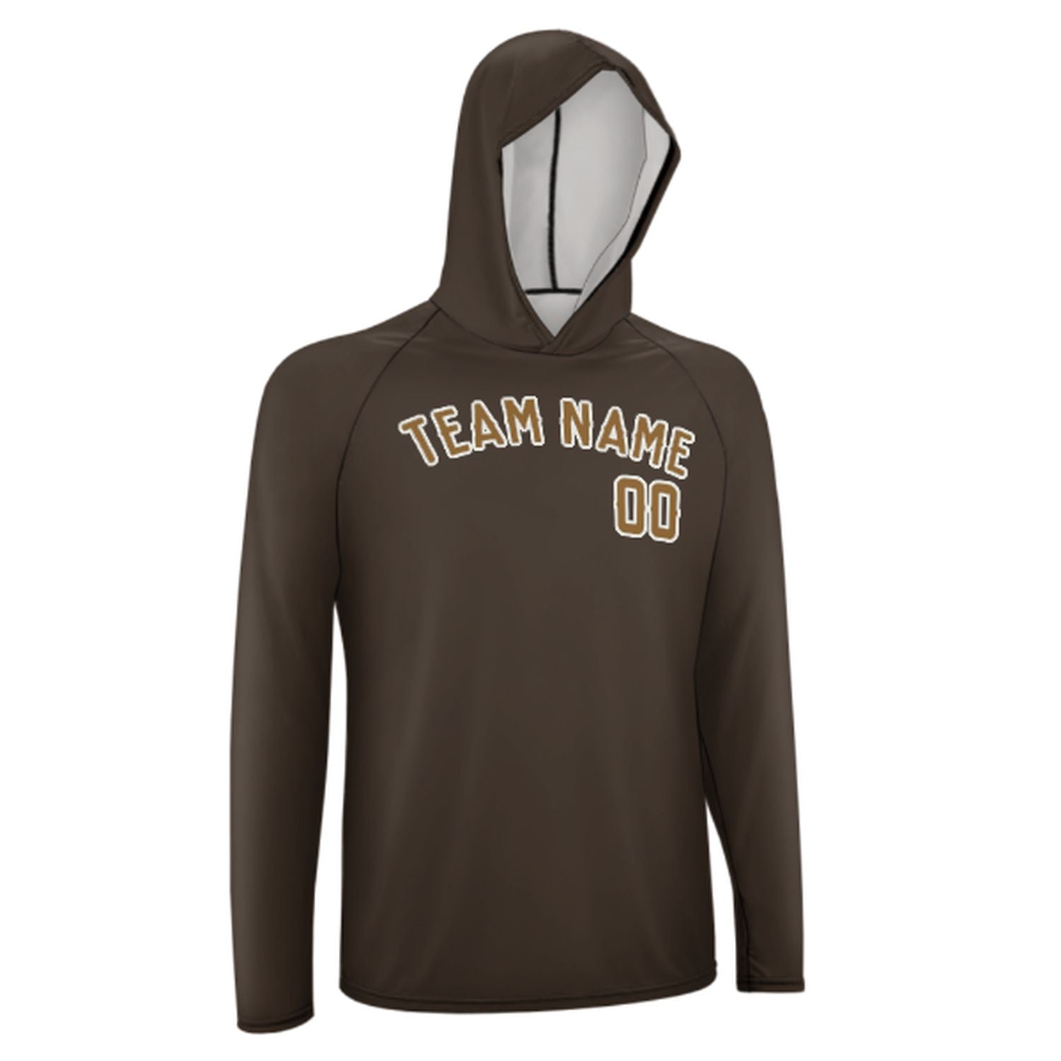 Maßgeschneidertes Braun Khaki UV-Hoodie