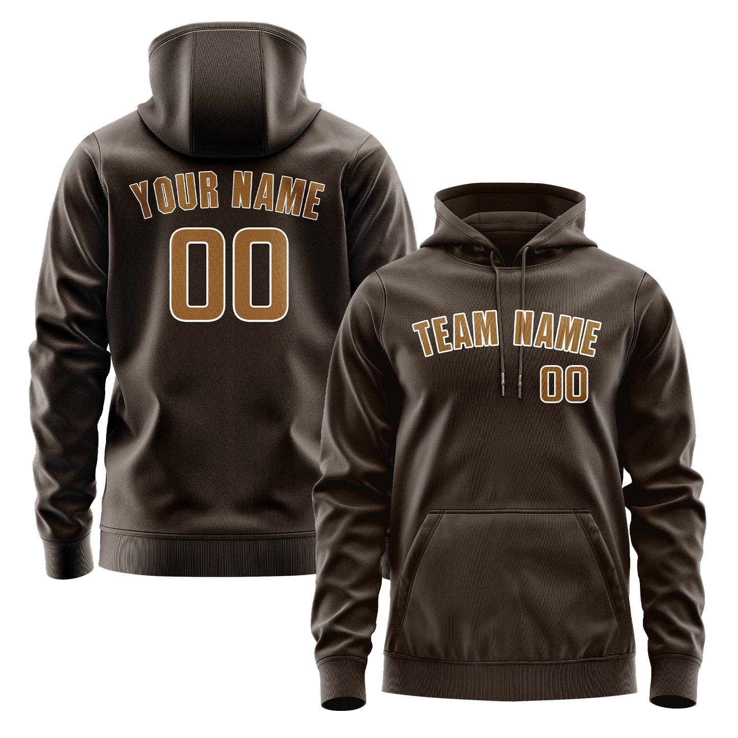 Maßgeschneidertes Braun Khaki Hoodie