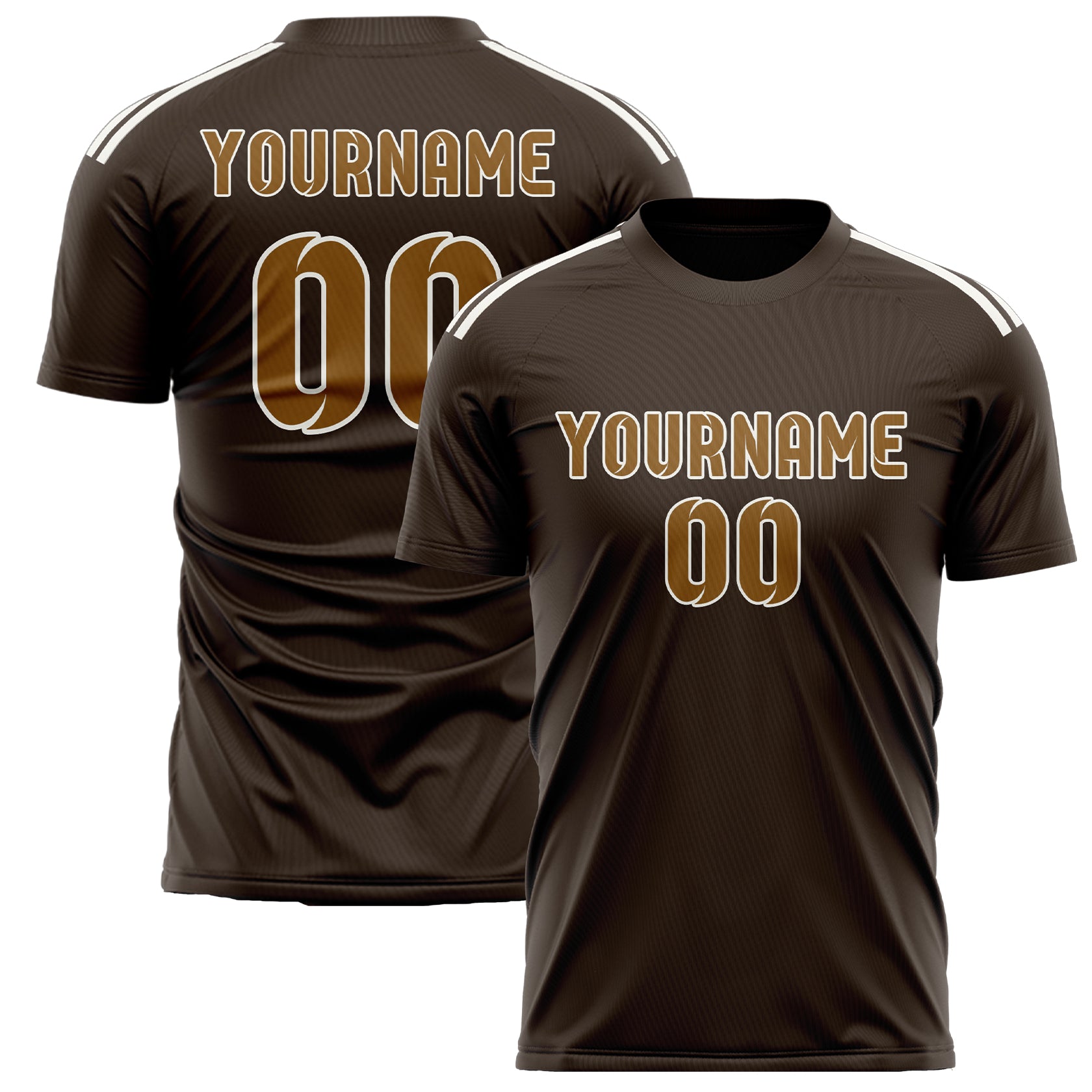 Benutzerdefiniertes Professionelles Braun Khaki Fußballtrikot