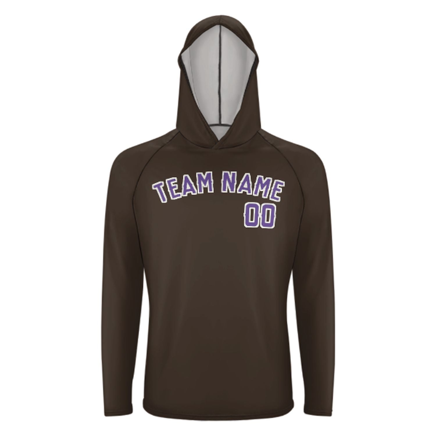 Maßgeschneidertes Braun Lavendel UV-Hoodie
