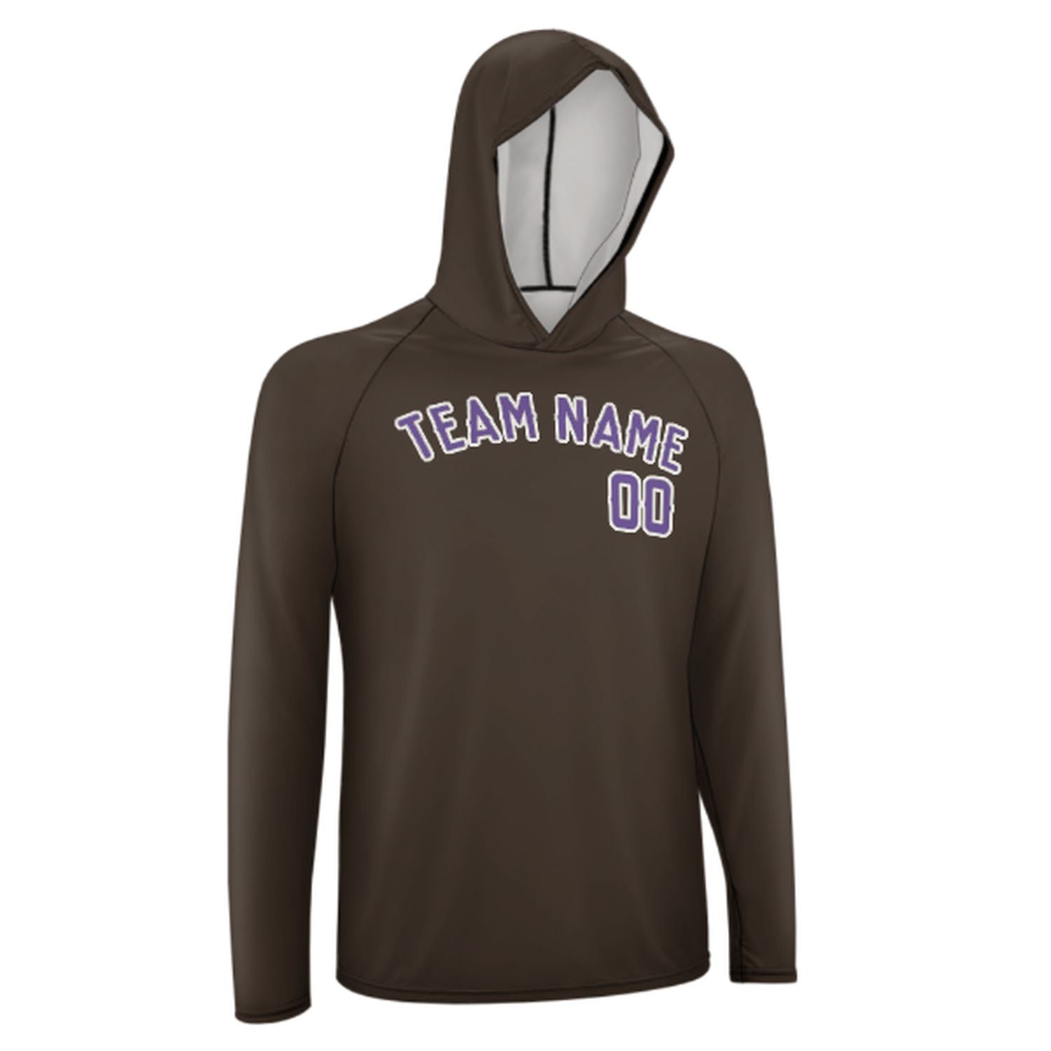 Maßgeschneidertes Braun Lavendel UV-Hoodie