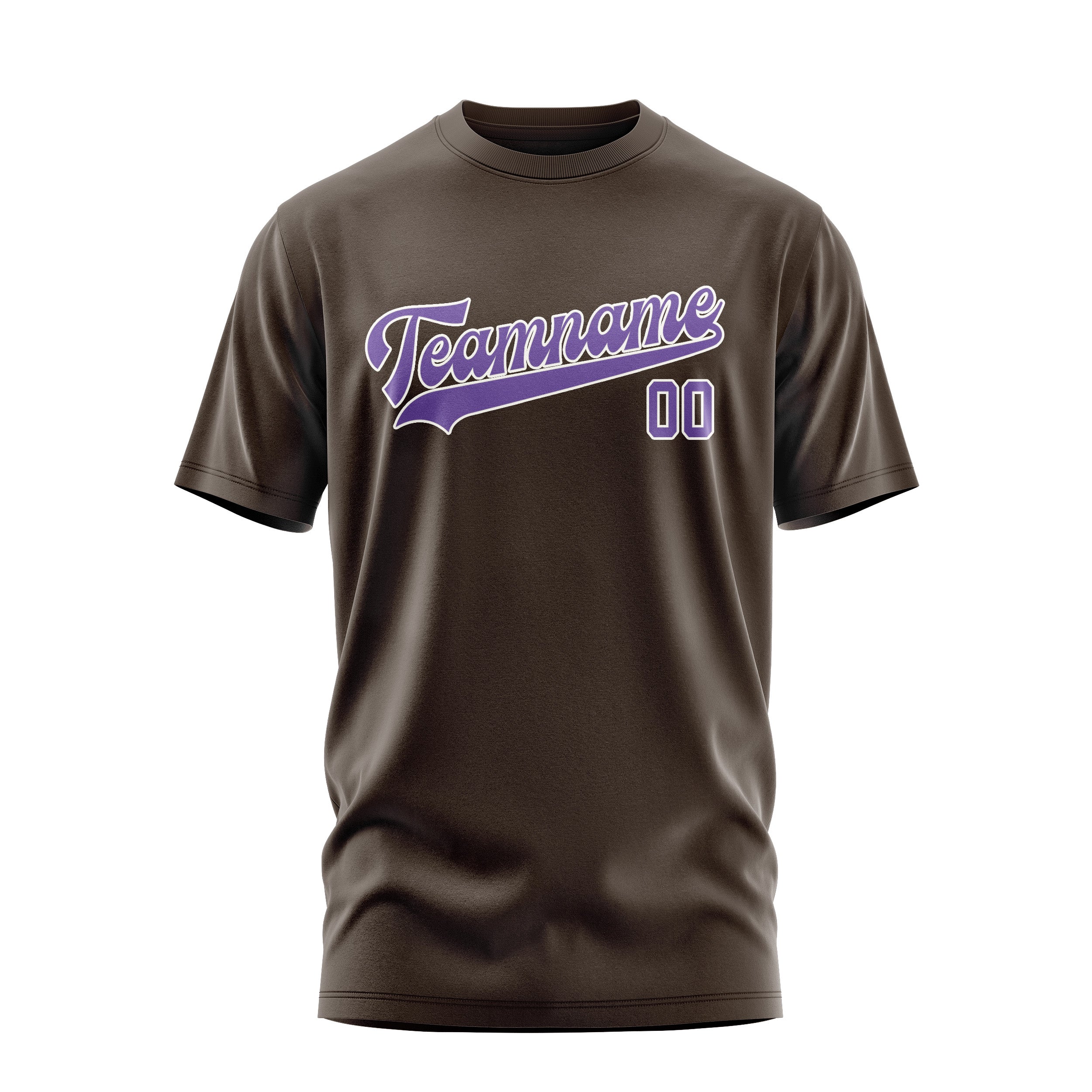 Maßgeschneidertes Braun Lavendel T-Shirt