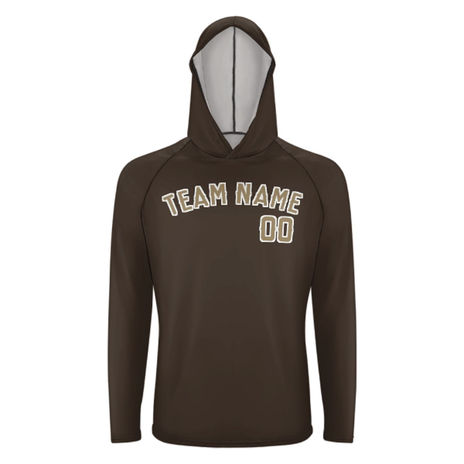 Maßgeschneidertes Braun Hellkhaki UV-Hoodie