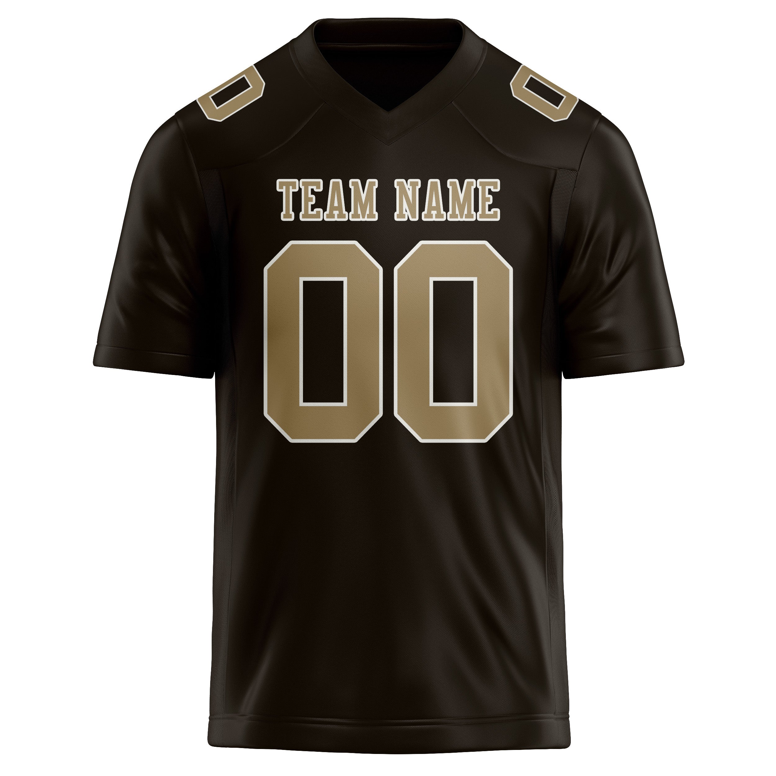 Maßgeschneidertes Professionelles Braun Hellkhaki Rugbytrikot