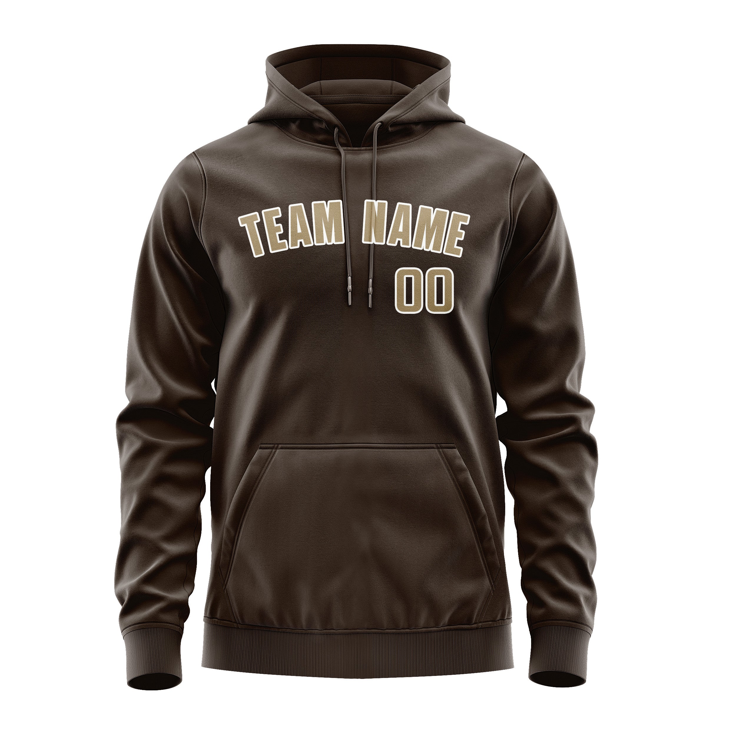 Maßgeschneidertes Braun Hellkhaki Hoodie