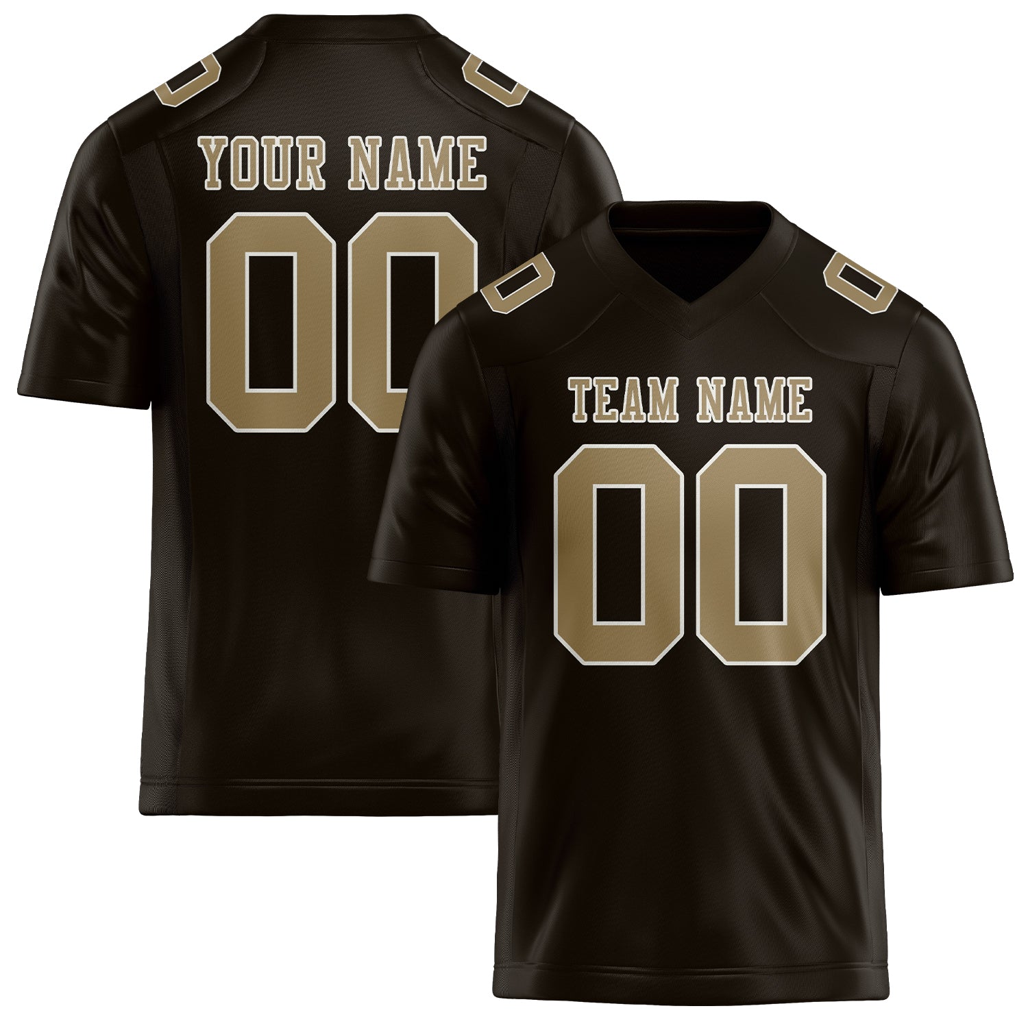 Maßgeschneidertes Professionelles Braun Hellkhaki Rugbytrikot