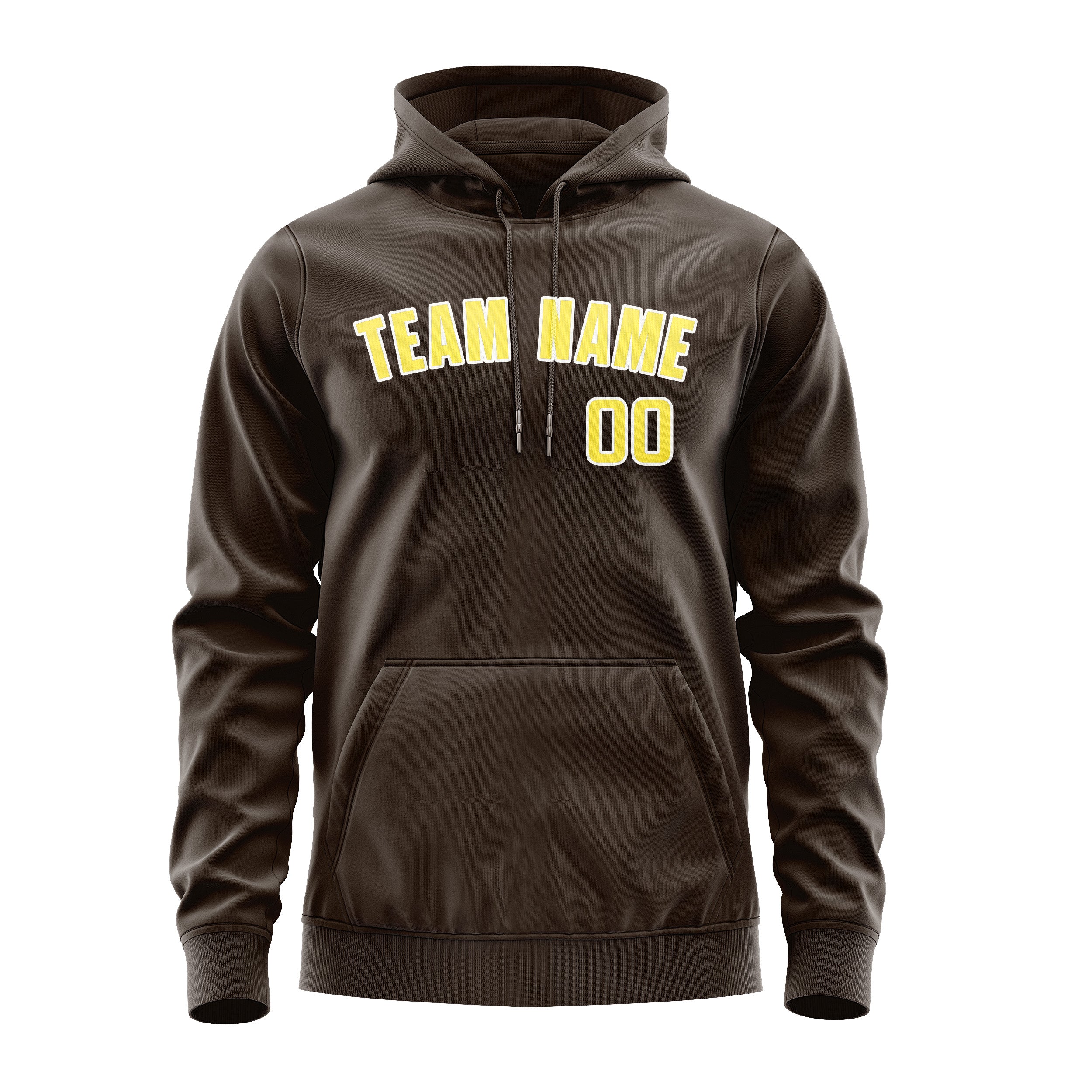 Maßgeschneidertes Braun Blassgelb Hoodie