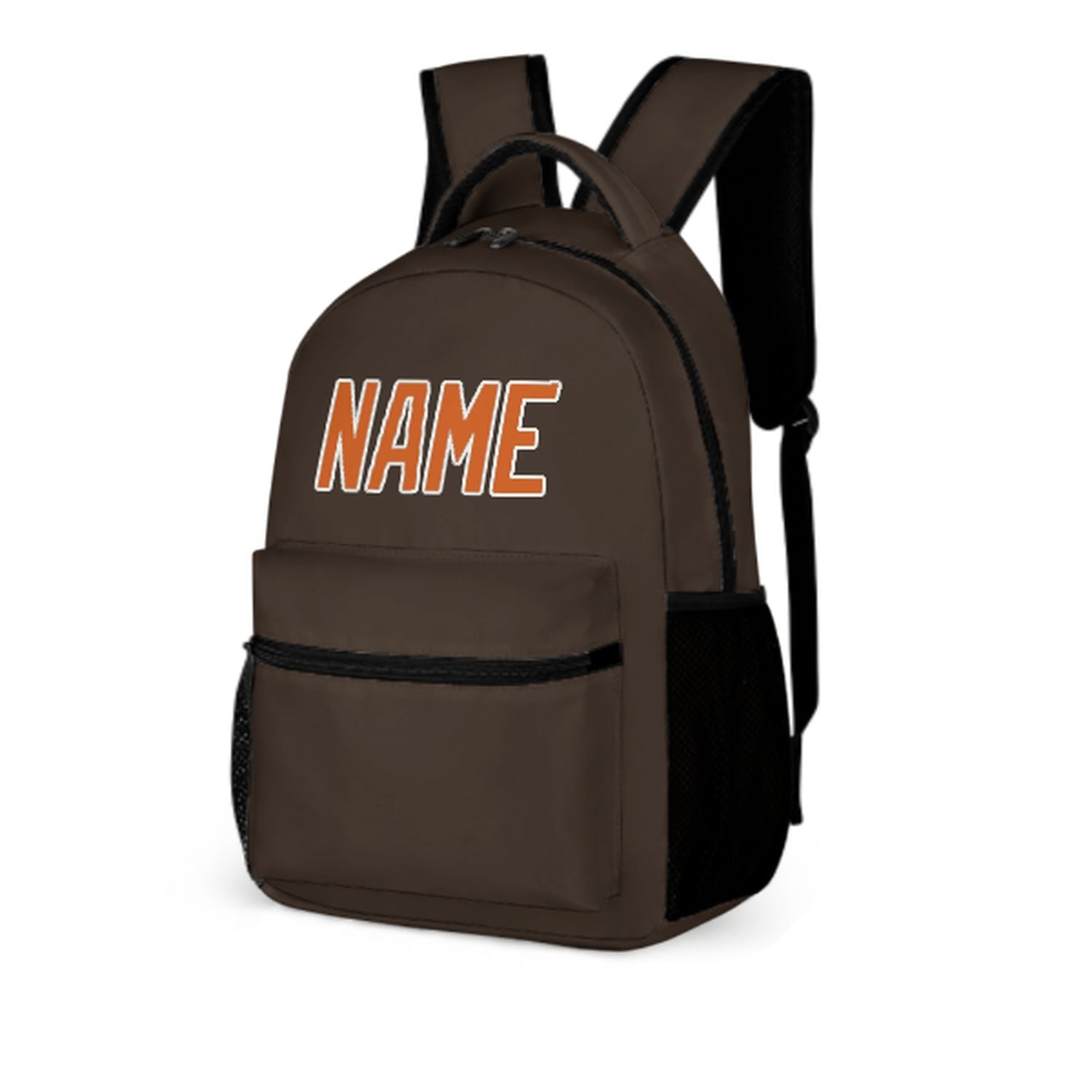 Maßgeschneidertes Braun Orange Kinderrucksack