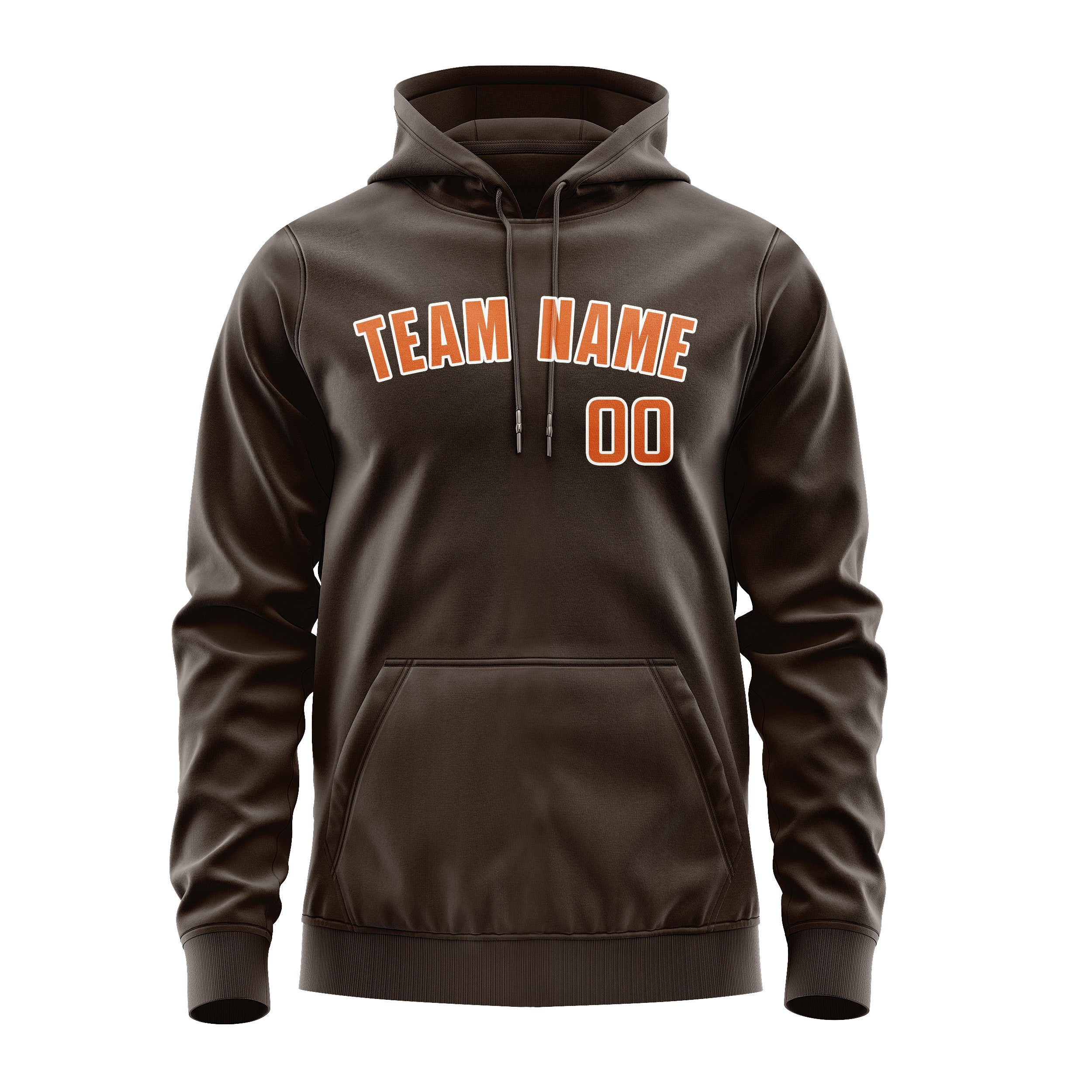 Maßgeschneidertes Braun Orange Hoodie