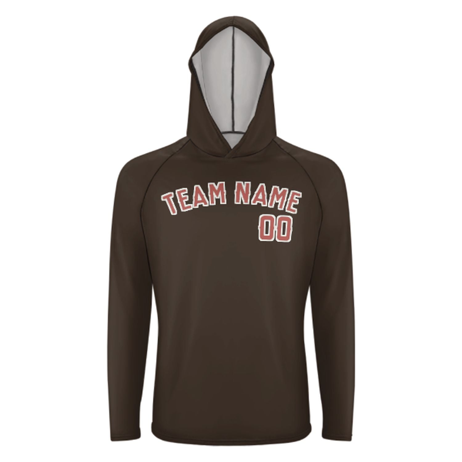 Maßgeschneidertes Braun Kupferrose UV-Hoodie