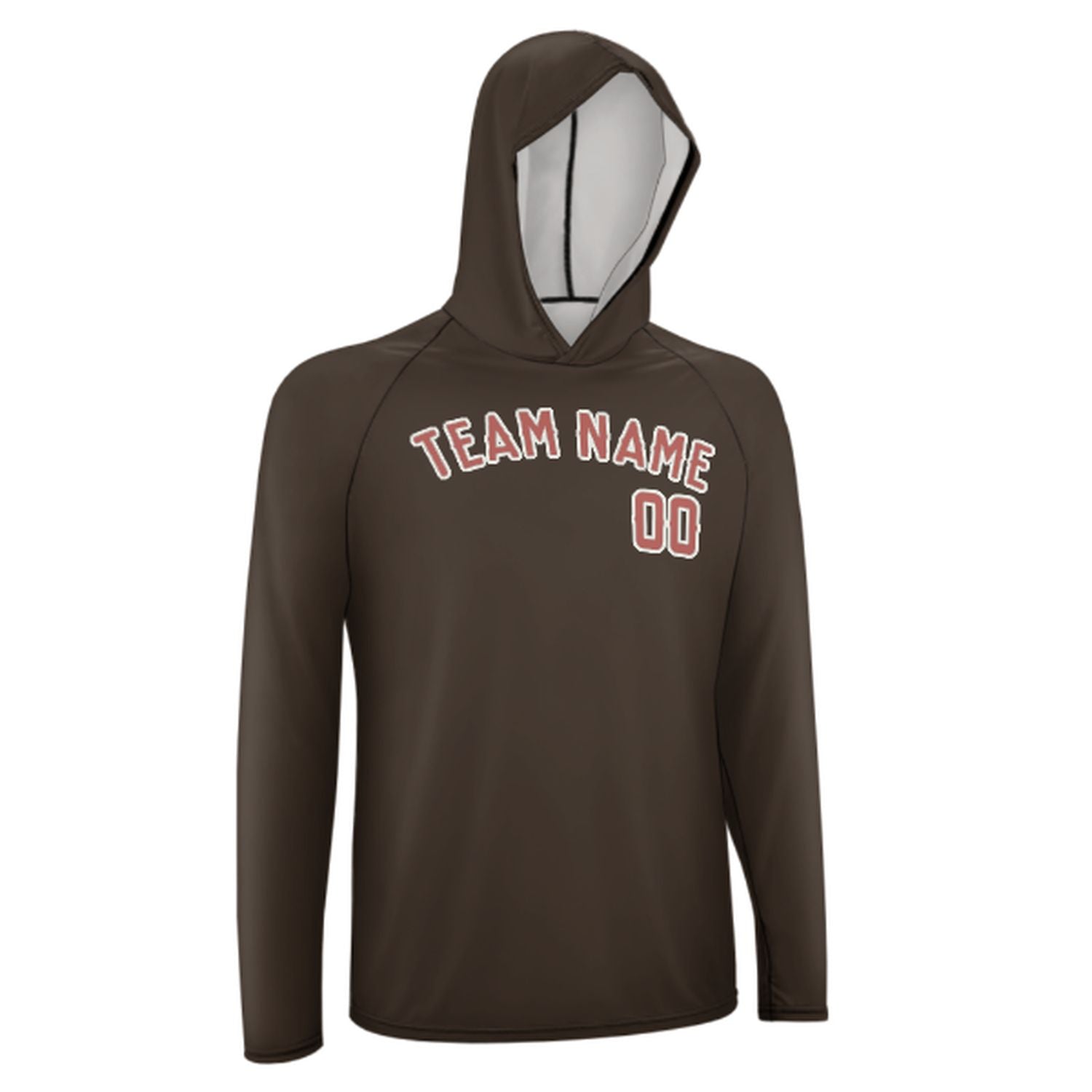 Maßgeschneidertes Braun Kupferrose UV-Hoodie