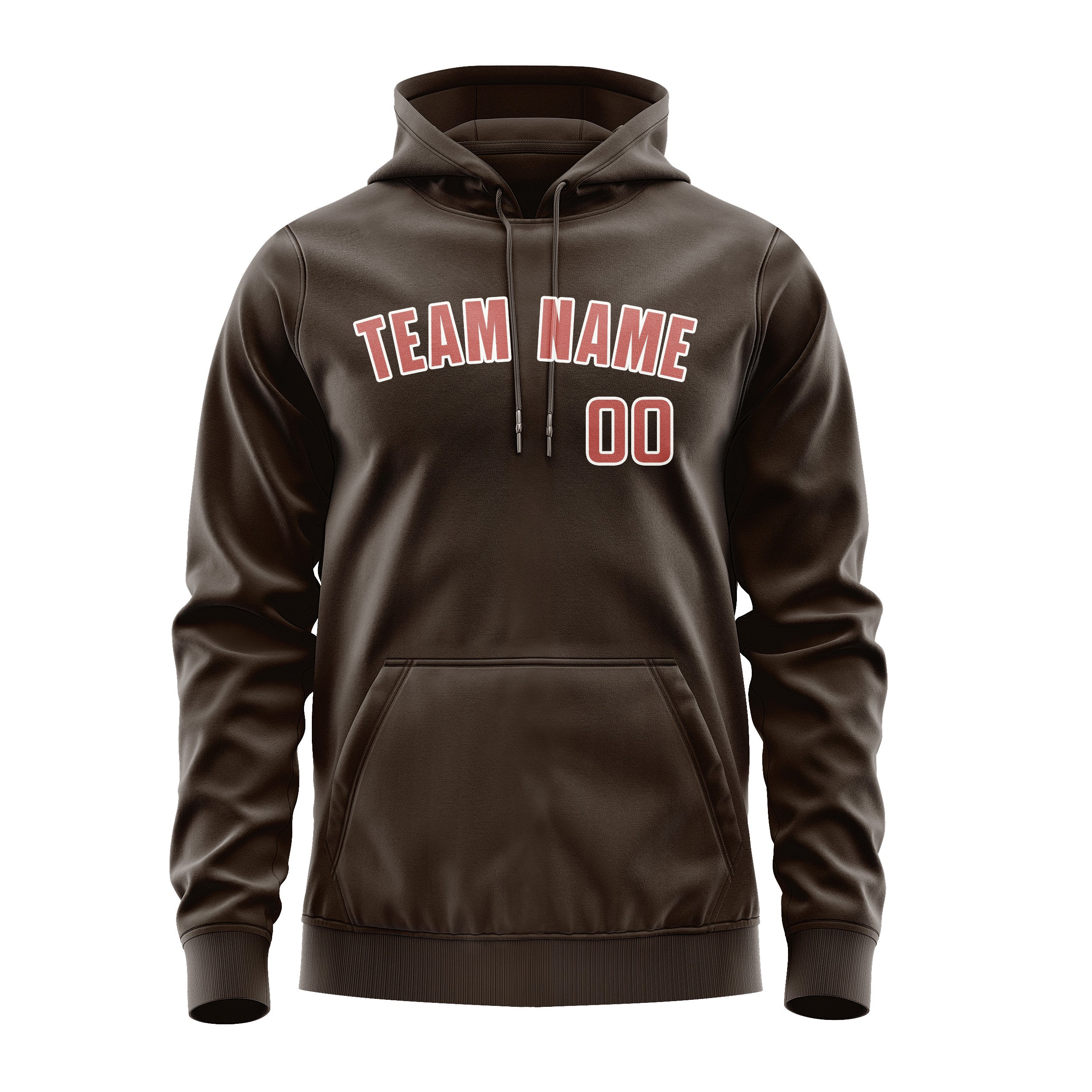 Maßgeschneidertes Braun Kupferrose Hoodie