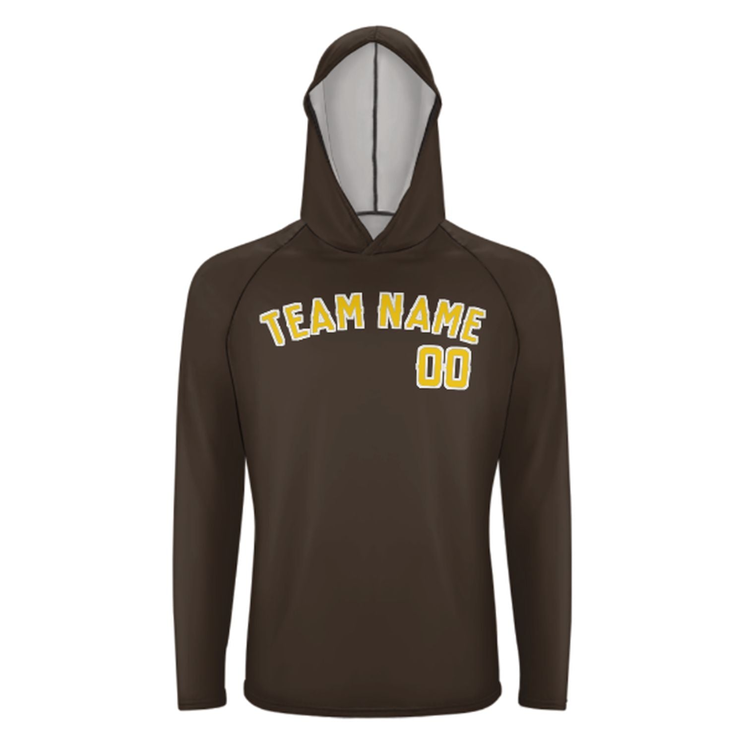 Maßgeschneidertes Braun Gold UV-Hoodie
