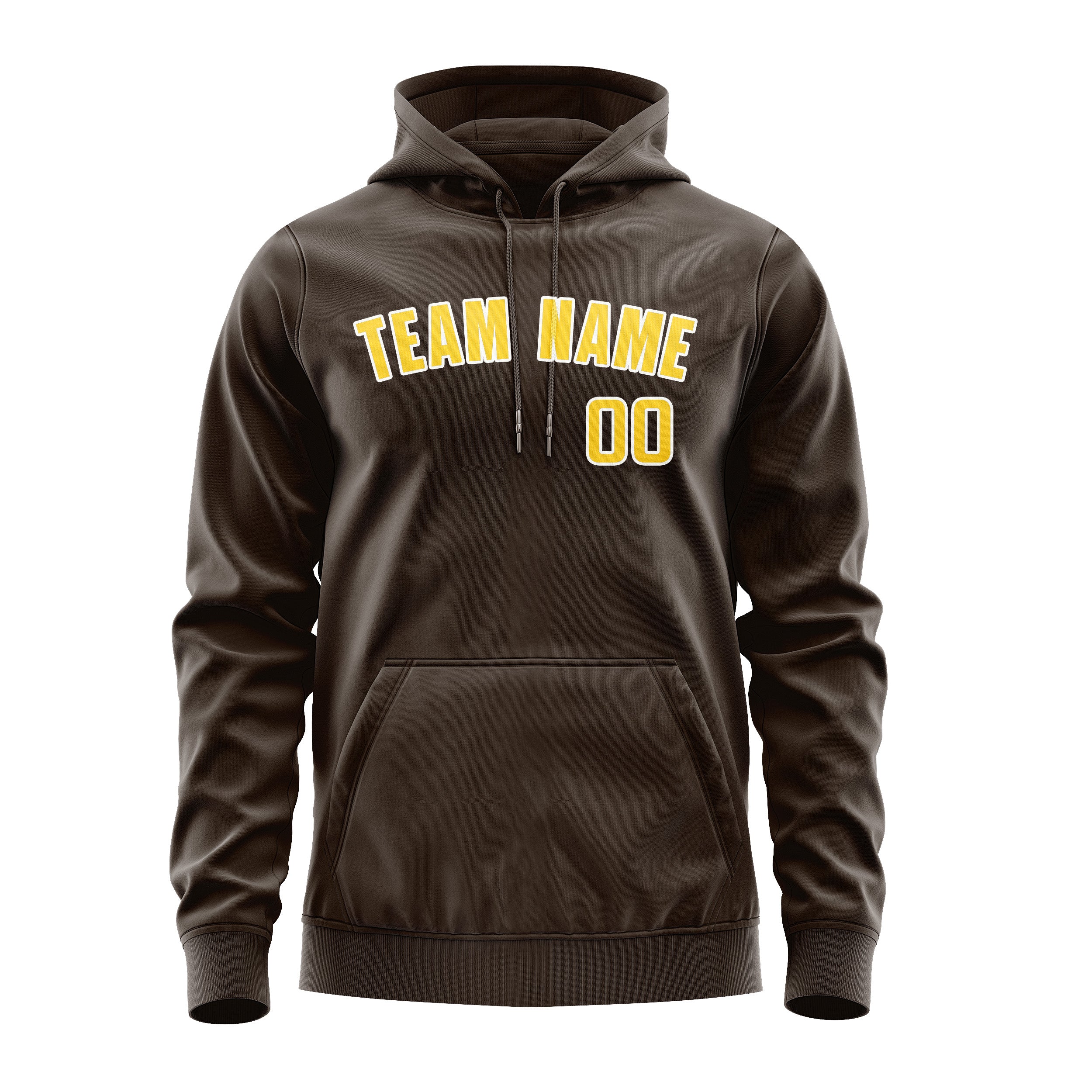 Maßgeschneidertes Braun Gold Hoodie