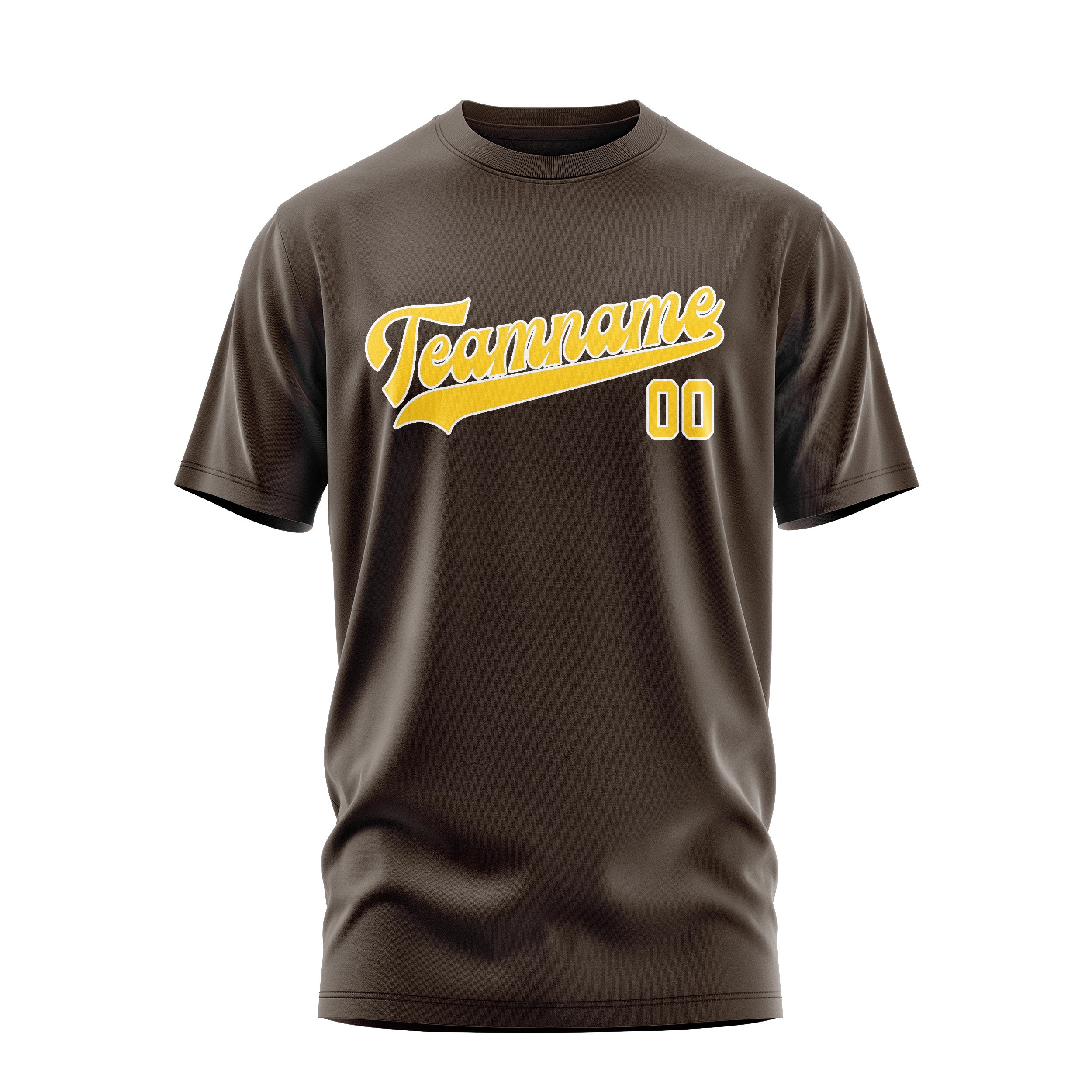 Maßgeschneidertes Braun Gold T-Shirt