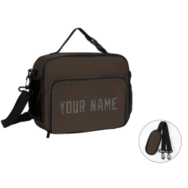Maßgeschneidertes Braun Dark Grey Lunch-Tasche