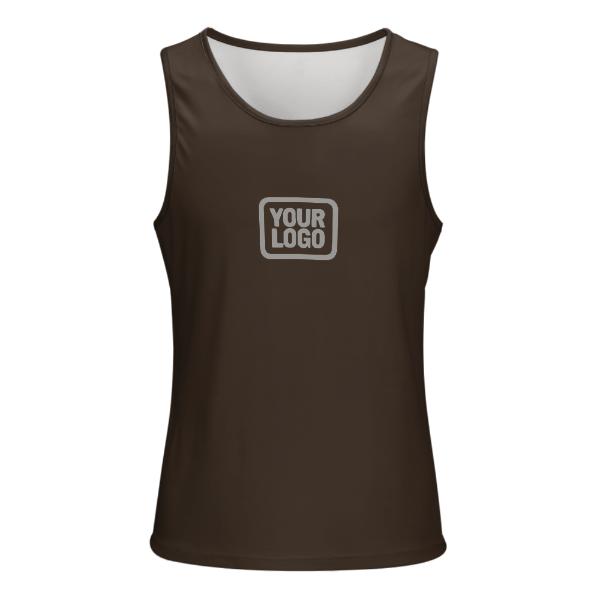 Maßgeschneidertes Braun Grau Herren Tanktop