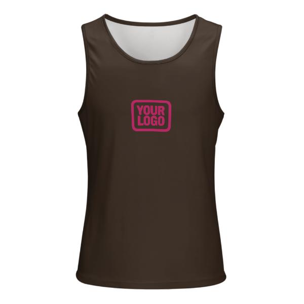 Maßgeschneidertes Braun Rosarot Herren Tanktop