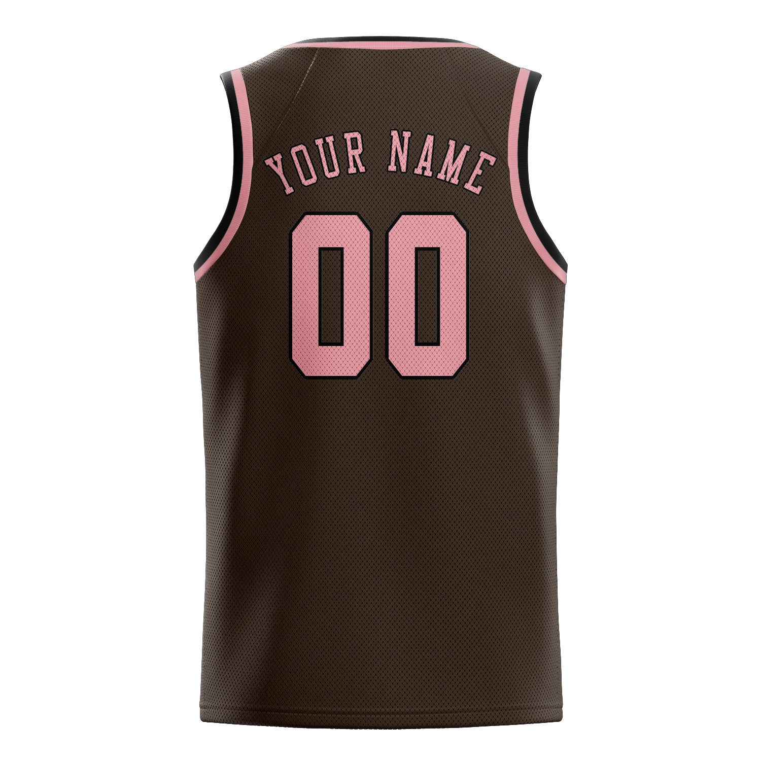 Benutzerdefiniertes Professionelles Braun Rosa Basketballtrikot